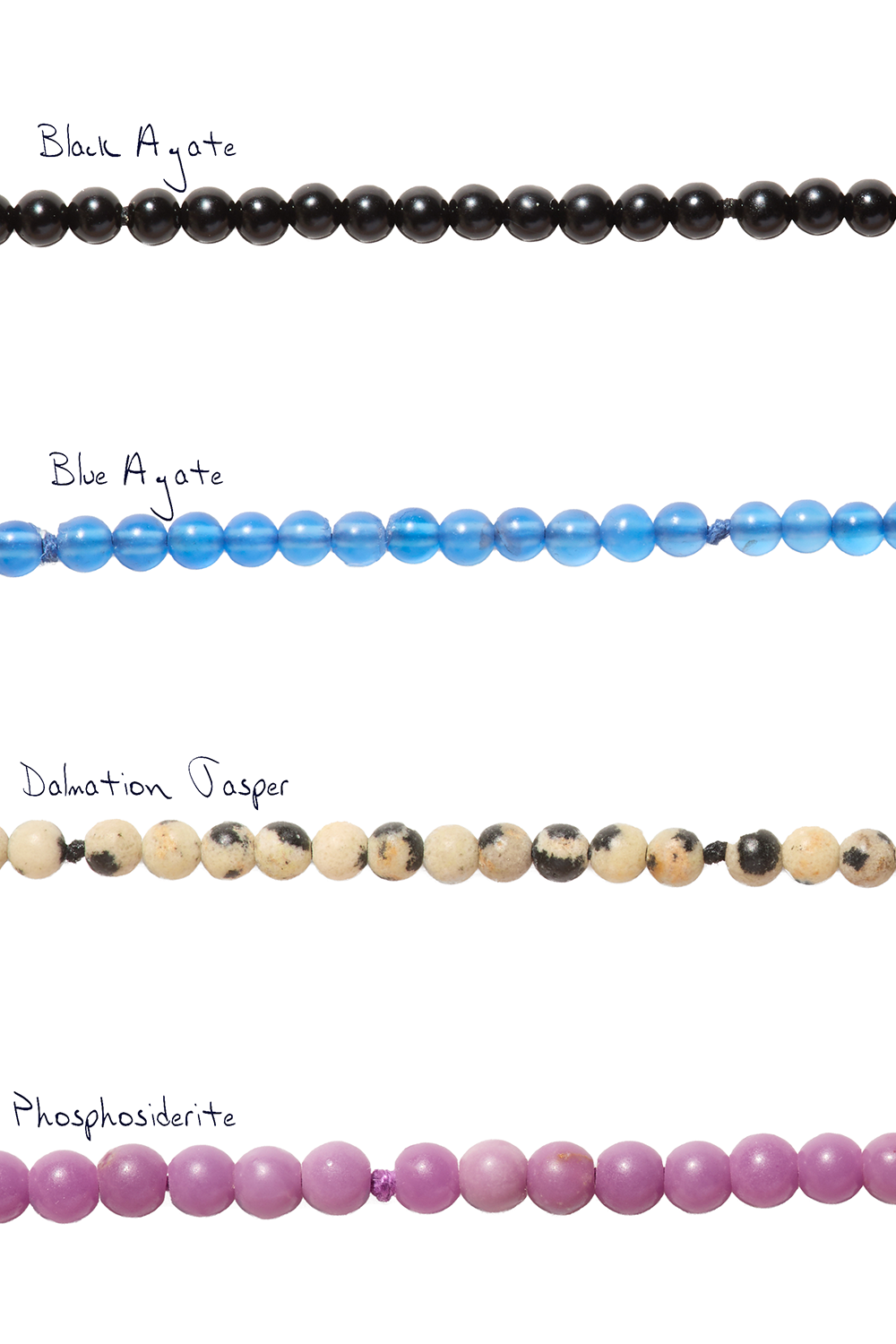 Dalmation Jasper Srand Necklace-ROSE GOLD-18-JEWELRYFINE JEWELNECKLACE O-MARLA AARON