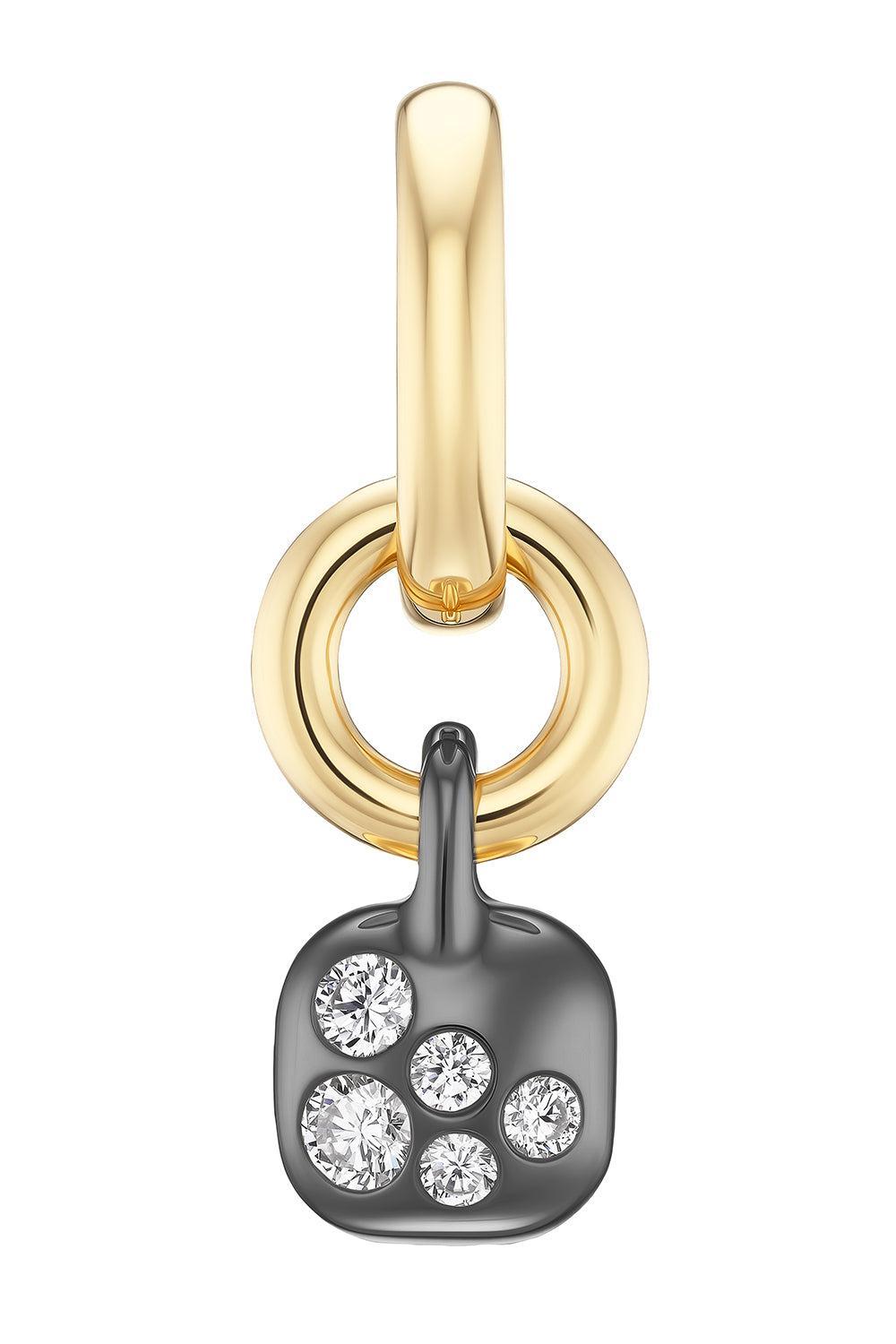 Diamond Asscher Carriage Pendant-YELLOW GOLD-JEWELRYFINE JEWELPENDANT-UNIFORM OBJECT