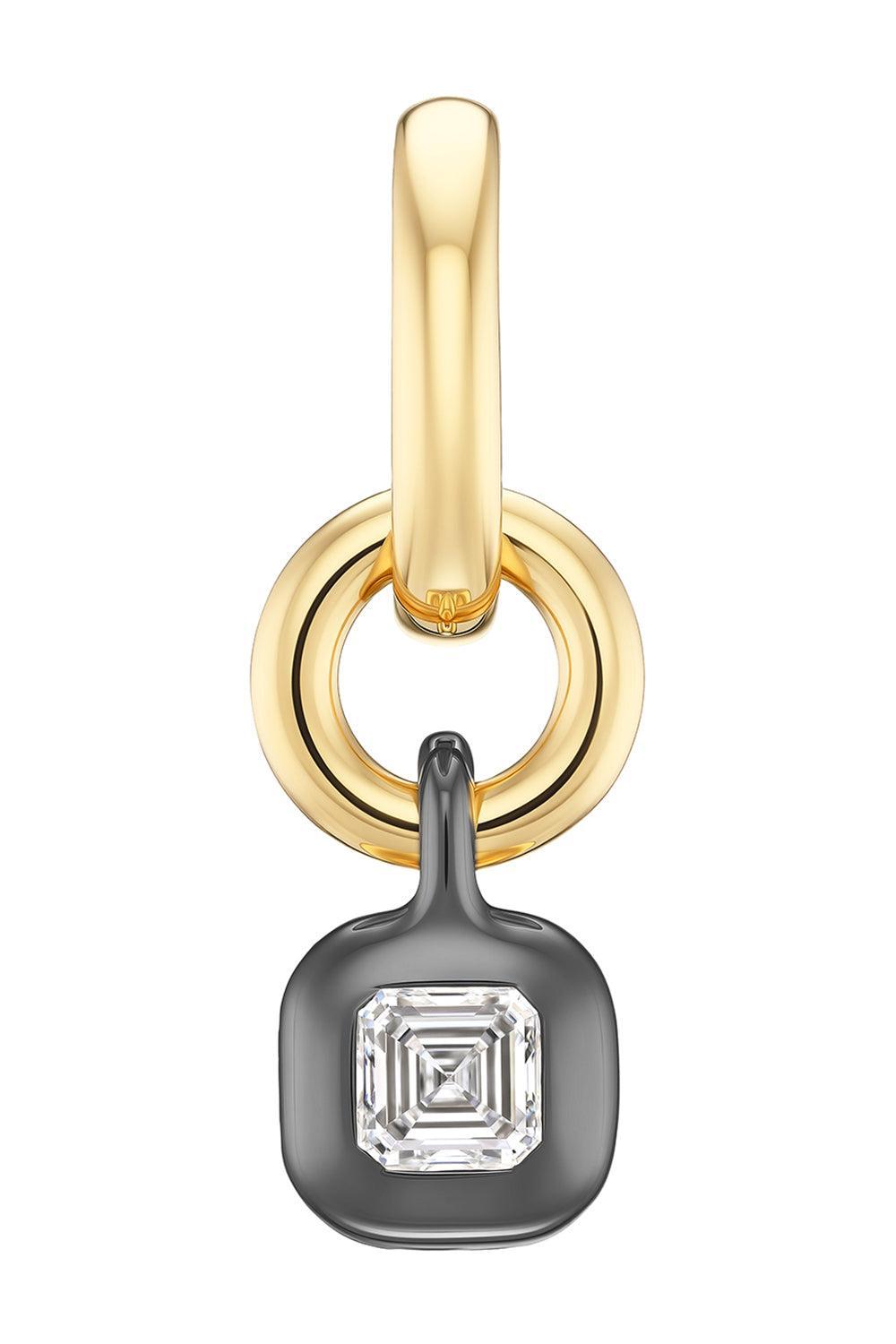 Diamond Asscher Carriage Pendant-YELLOW GOLD-JEWELRYFINE JEWELPENDANT-UNIFORM OBJECT