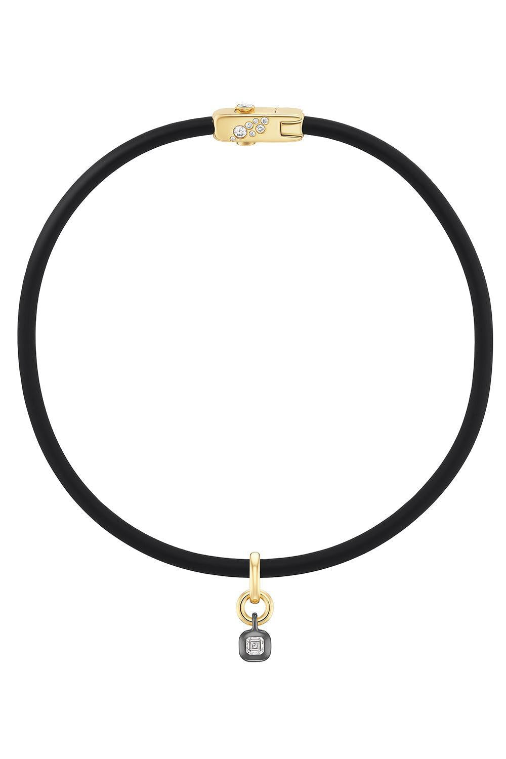 Diamond Asscher Carriage Pendant-YELLOW GOLD-JEWELRYFINE JEWELPENDANT-UNIFORM OBJECT