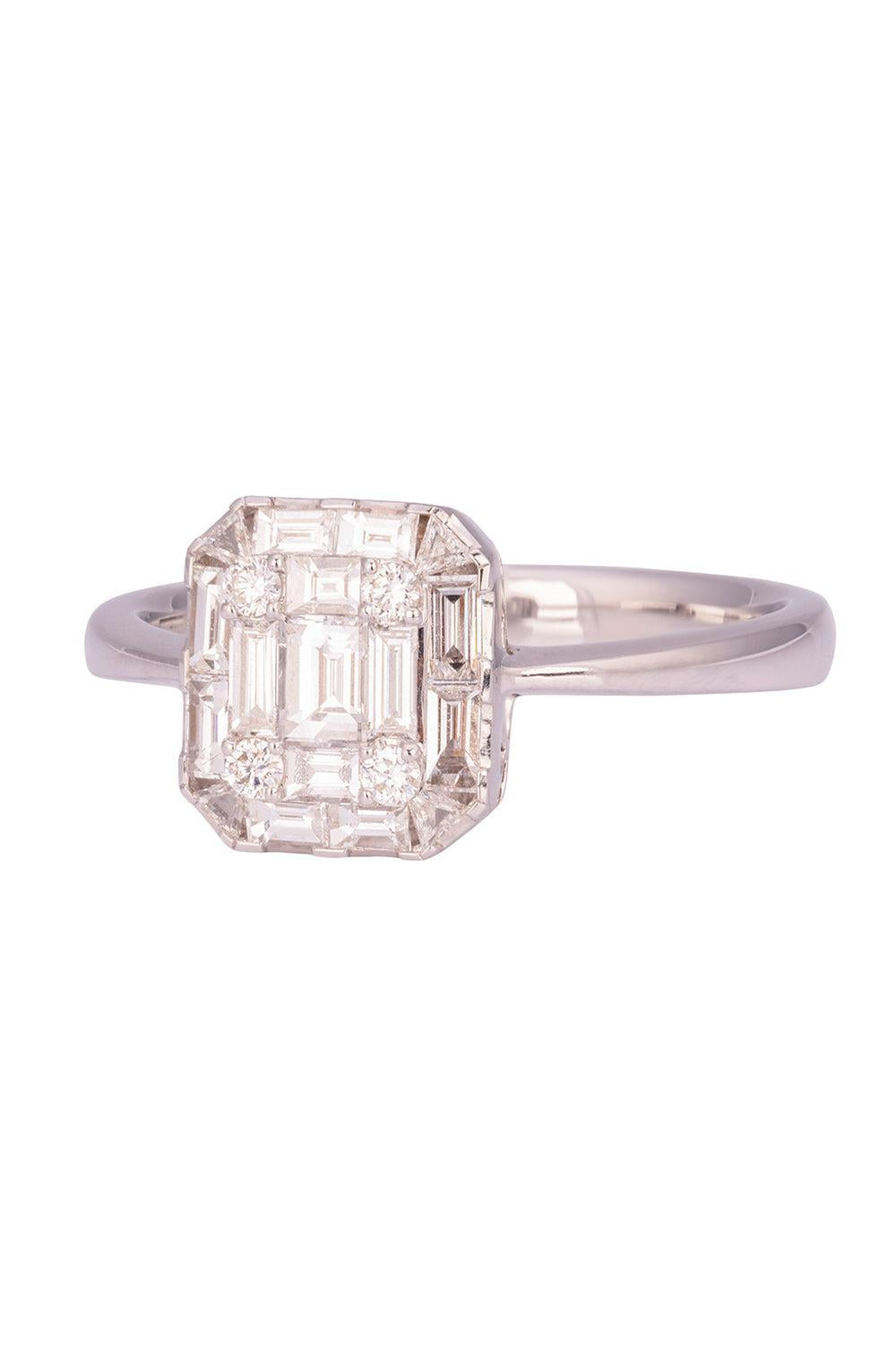 Mixed Cut Diamond Ring-WHITE GOLD-6-JEWELRYFINE JEWELRING-ZYDO