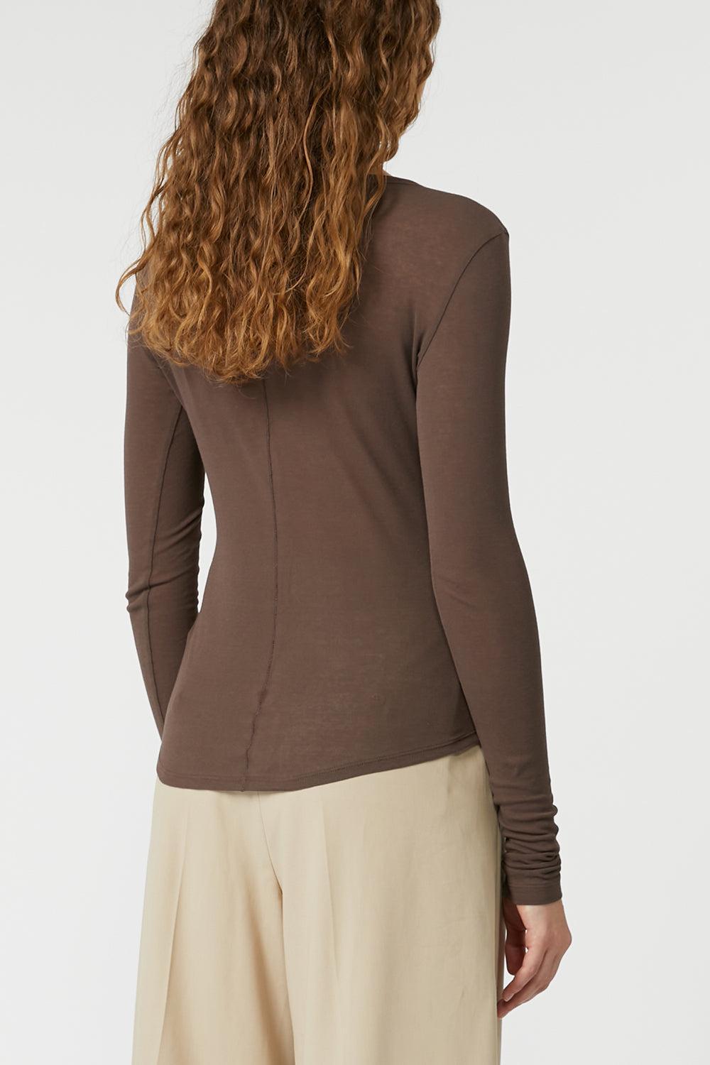 Vincita Top-CHOCOLATE-XS-CLOTHINGTOPT-SHIRT-MAX MARA