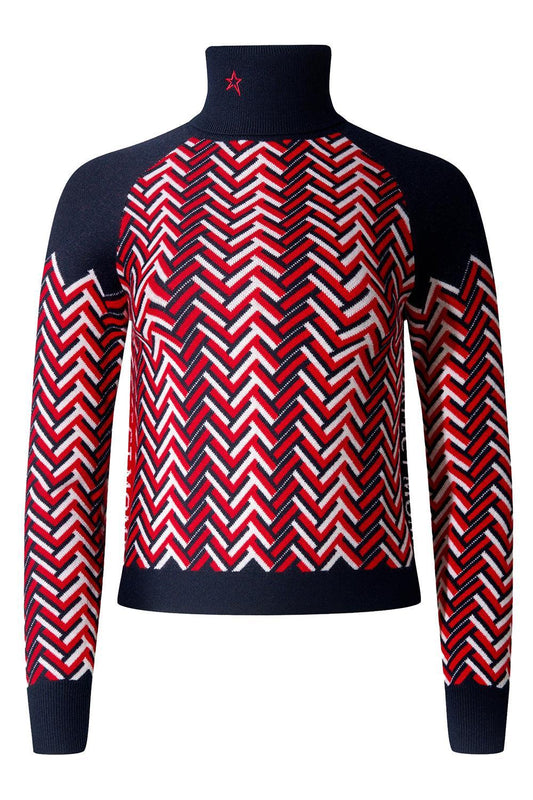 Chunky Chevron Turtleneck Sweater-NVREDWHT-XS-CLOTHINGTOPSWEATER-PERFECT MOMENT