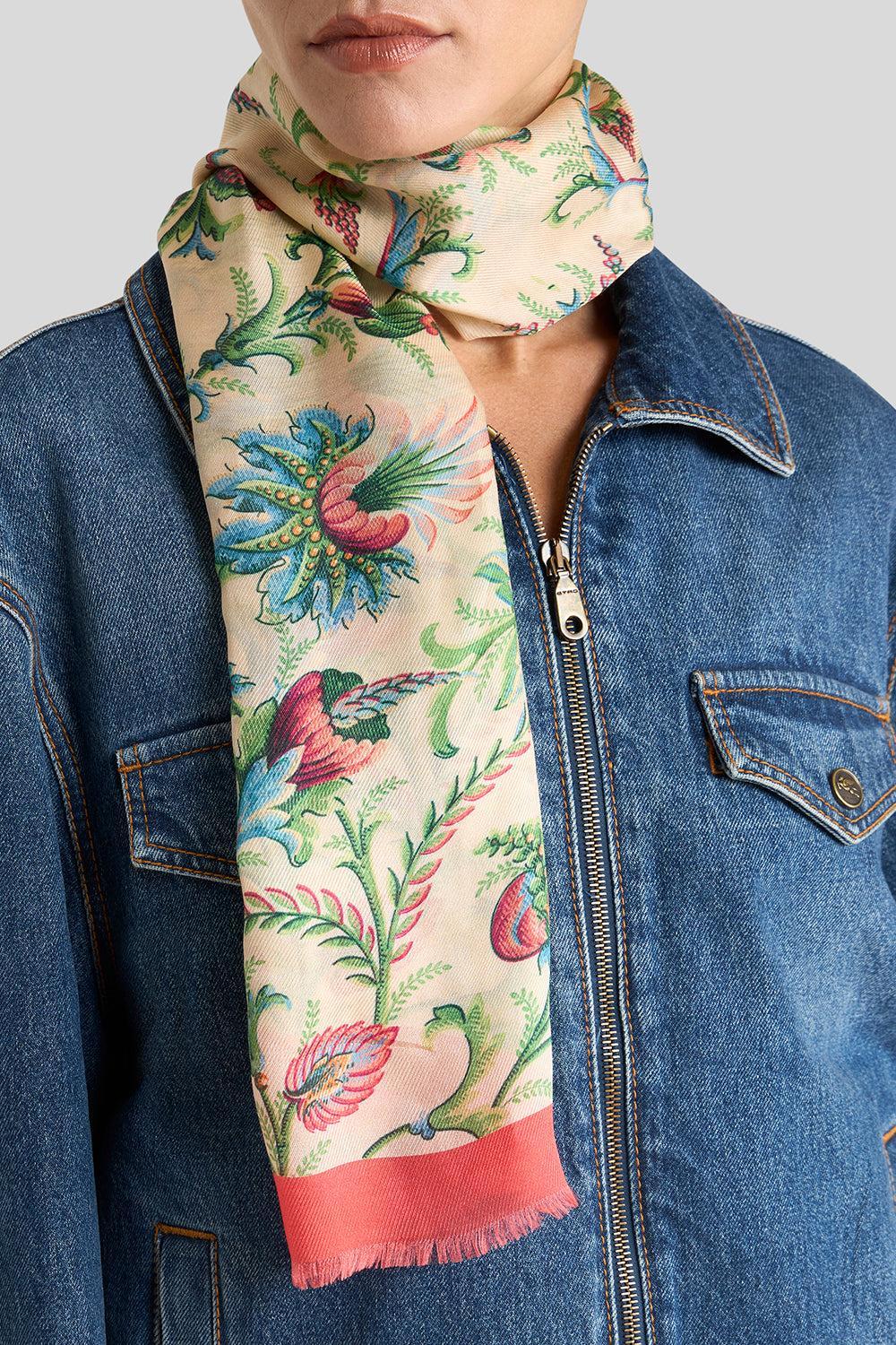 Tosca Scarf - White Print-PRINTWHT-O/S-ACCESSORIESCARVES-ETRO