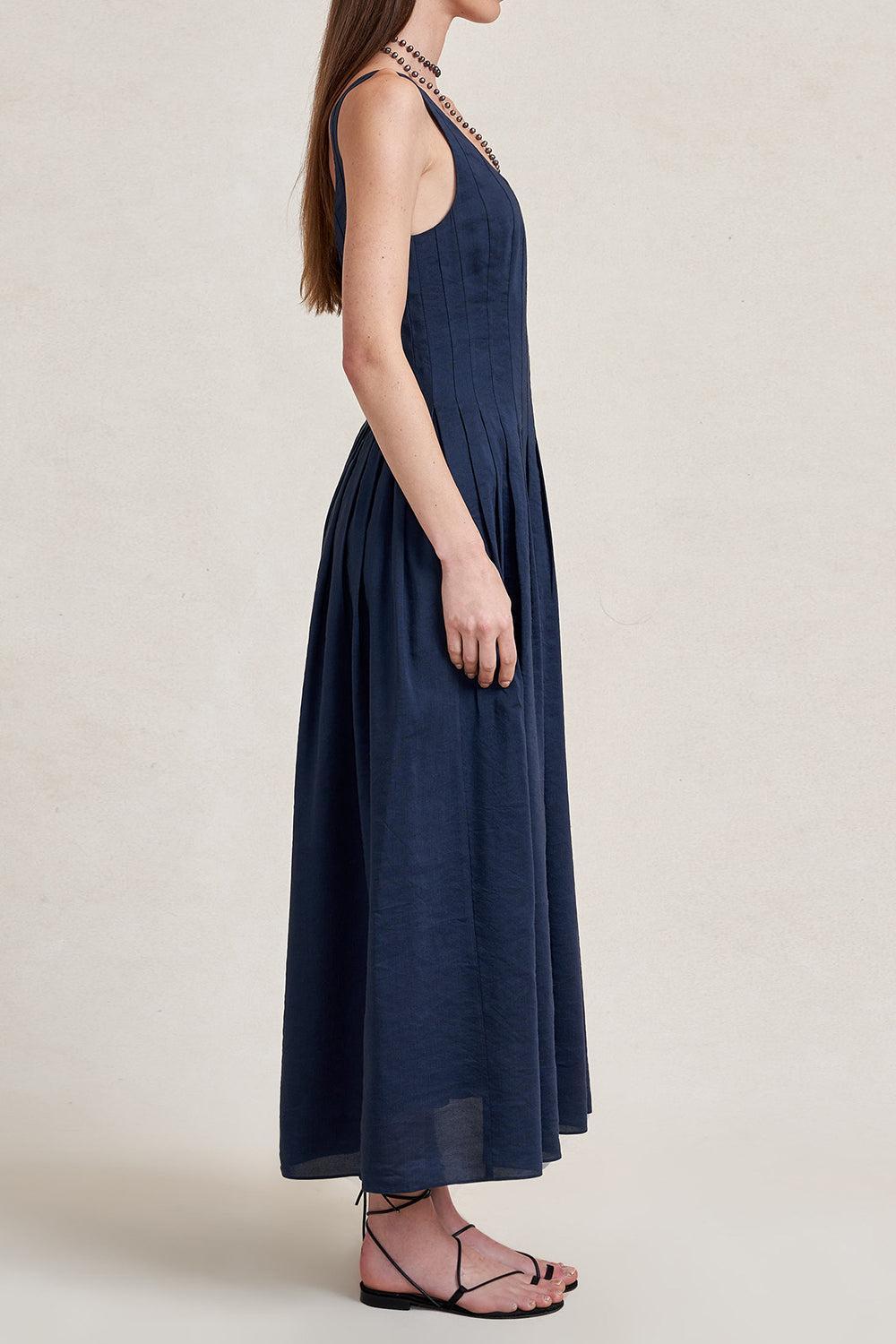 Waverly Dress - Midnight-BLUE-0-CLOTHINGDRESSCASUAL-LA LIGNE