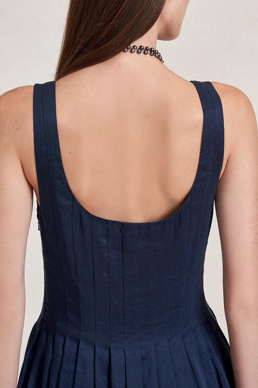 Waverly Dress - Midnight-BLUE-0-CLOTHINGDRESSCASUAL-LA LIGNE