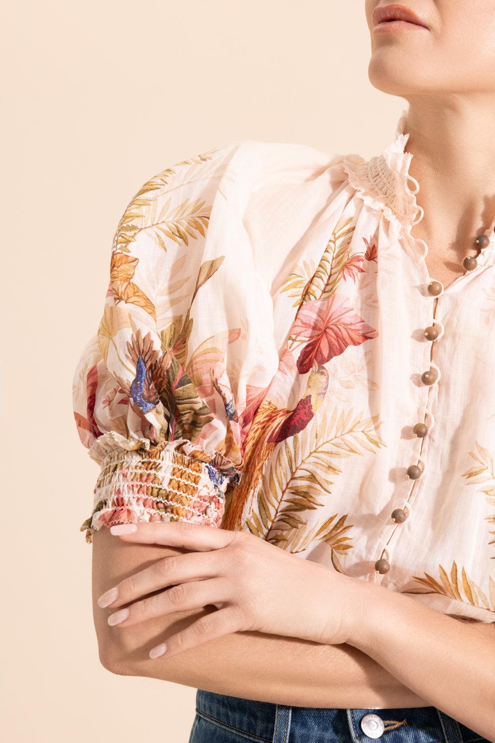 Ascension Billow Blouse-CRMFLRL-0-CLOTHINGTOPBLOUSE-ZIMMERMANN