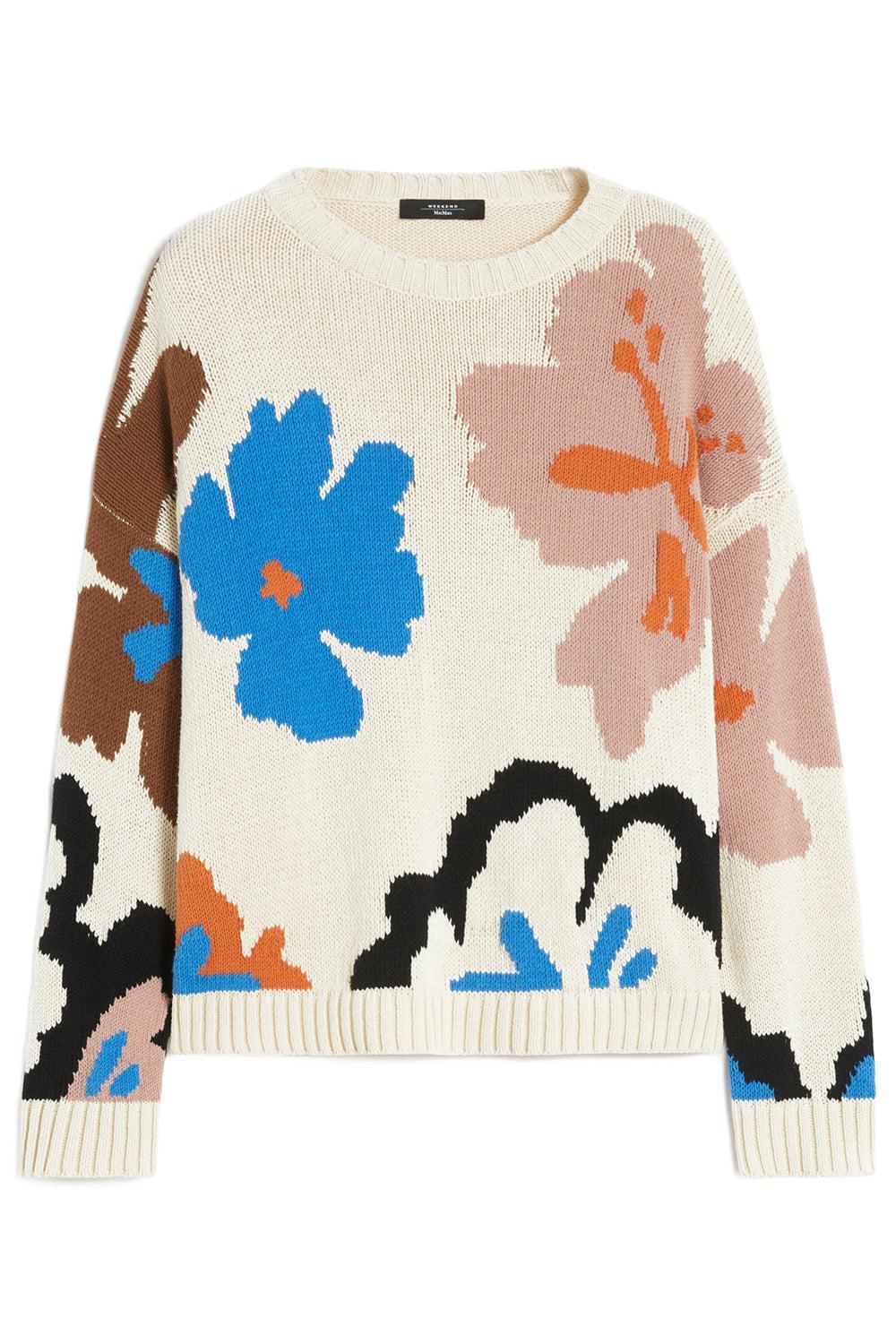 Floral Print Sweater-MULTI-XS-CLOTHINGTOPSWEATER-MAX MARA