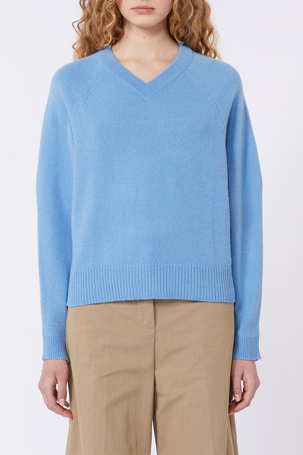 Long Sleeve Sweater - Light Blue-LIGHT BLUE-XS-CLOTHINGTOPSWEATER-MAX MARA