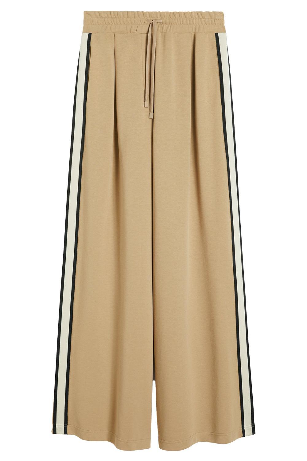 Tie Waist Stretch Track Pant-HAZELNUT-XS-CLOTHINGPANTCASUAL-MAX MARA