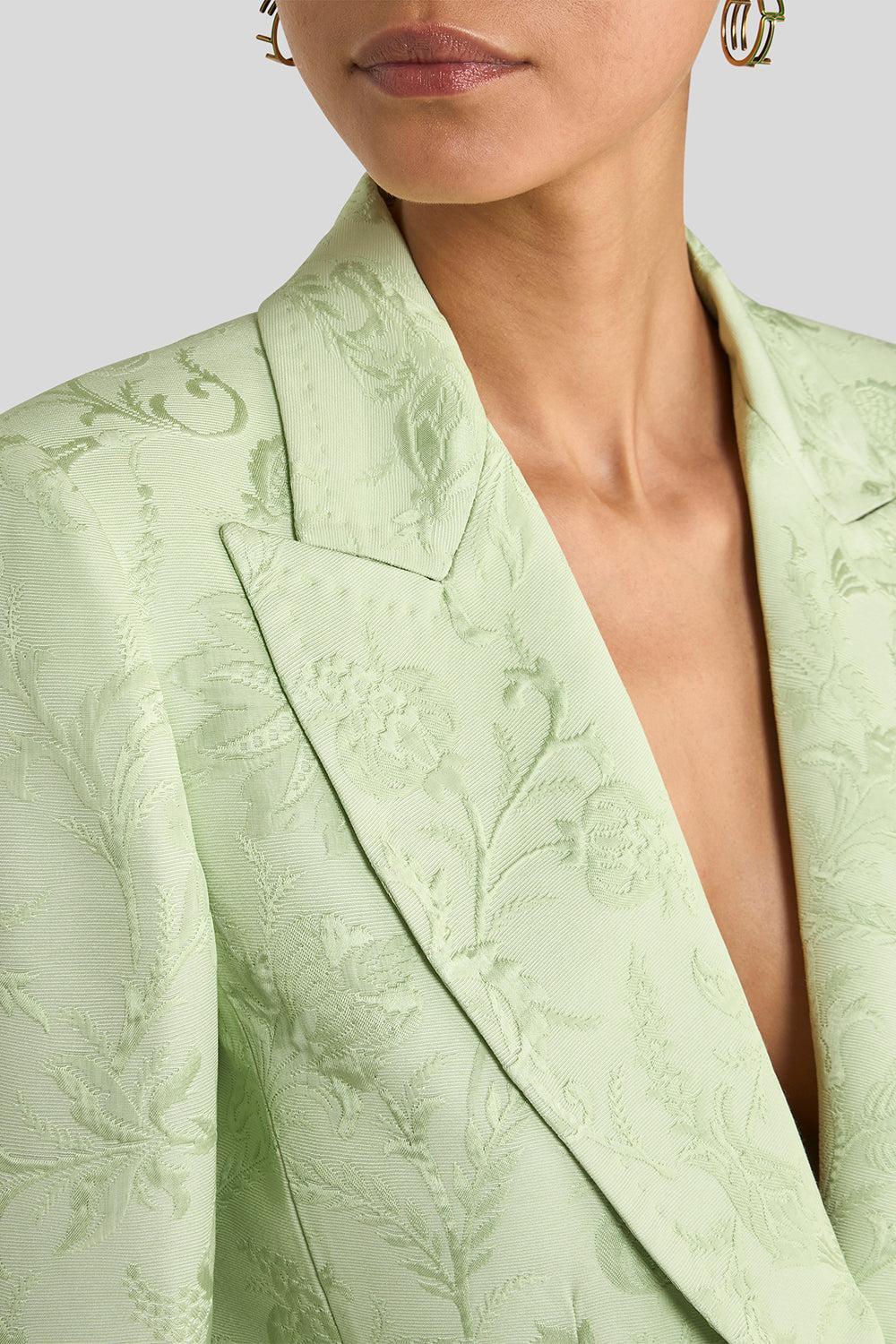 Fitted Jacket With Peak Lapel-LT GREEN-42-CLOTHINGJACKETBLAZERS-ETRO