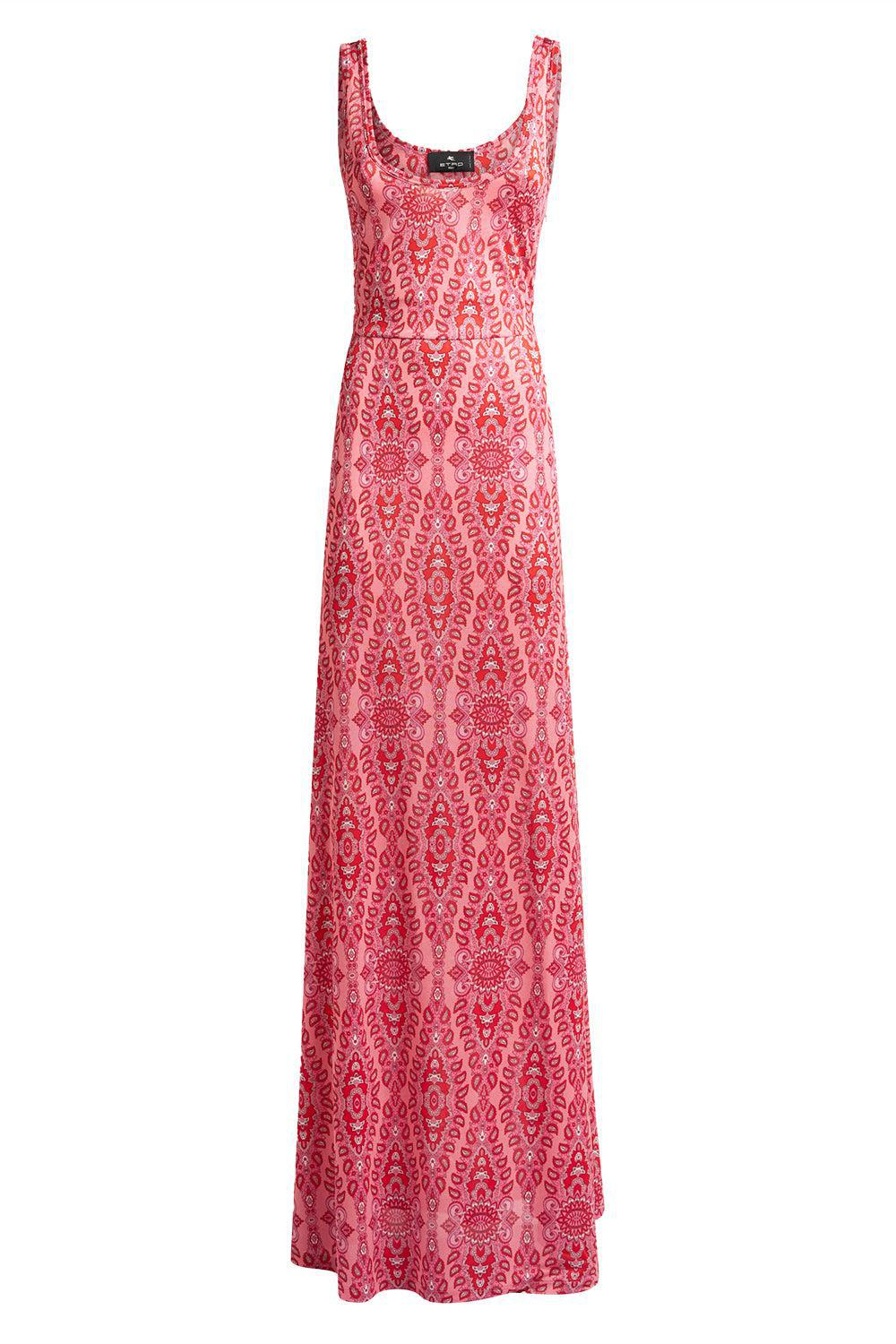 Sleeveless Scoop Neck Dress-PINK-40-CLOTHINGDRESSCASUAL-ETRO