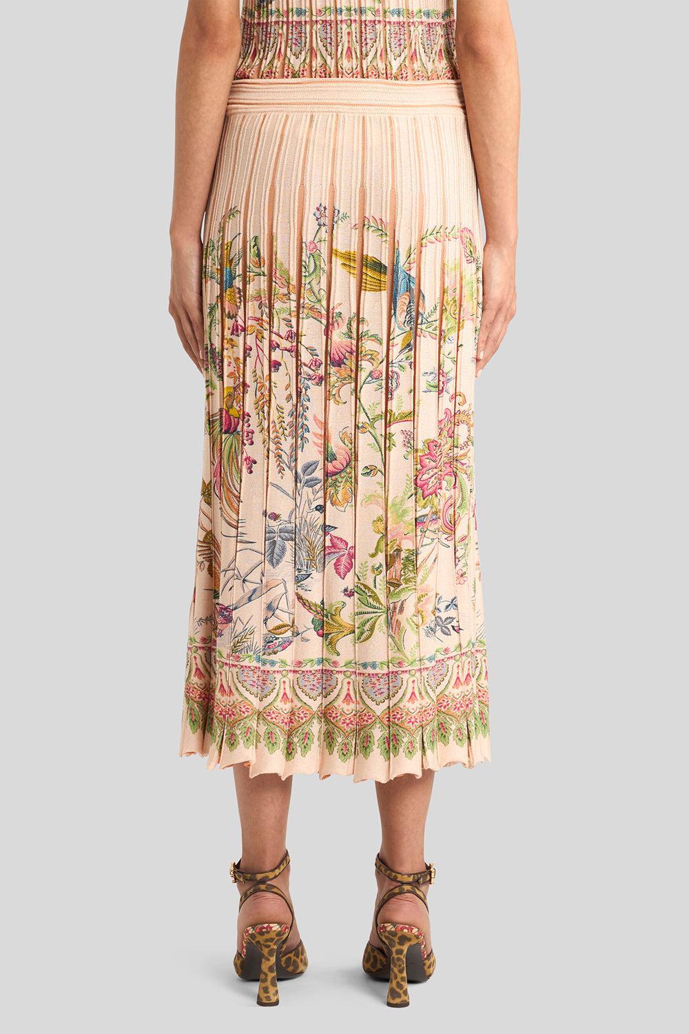 Knee-Length Knit Skirt-MULTIPNK-38-CLOTHINGSKIRTMIDI-ETRO