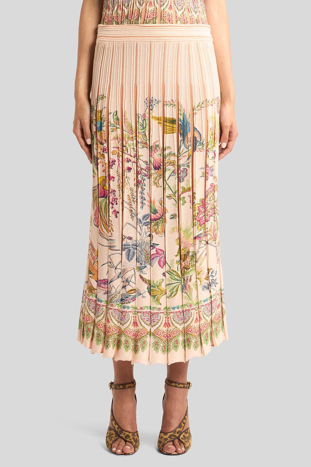 Knee-Length Knit Skirt-MULTIPNK-38-CLOTHINGSKIRTMIDI-ETRO