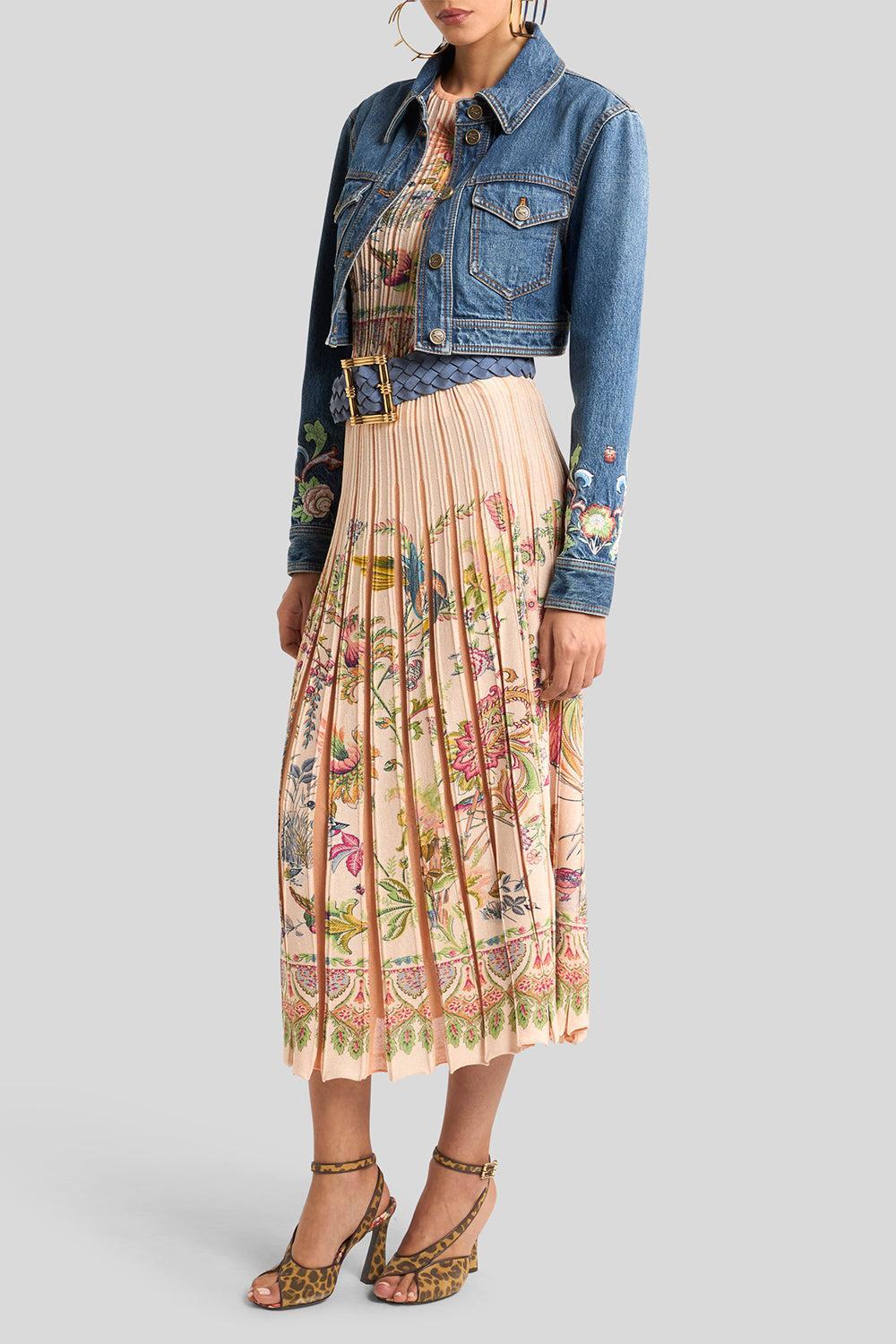 Knee-Length Knit Skirt-MULTIPNK-38-CLOTHINGSKIRTMIDI-ETRO