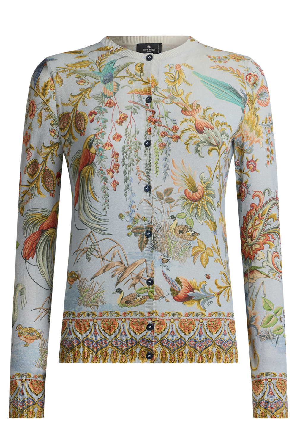Printed Slim Fit Cardigan-MLTLTBLU-38-CLOTHINGTOPCARDIGAN-ETRO