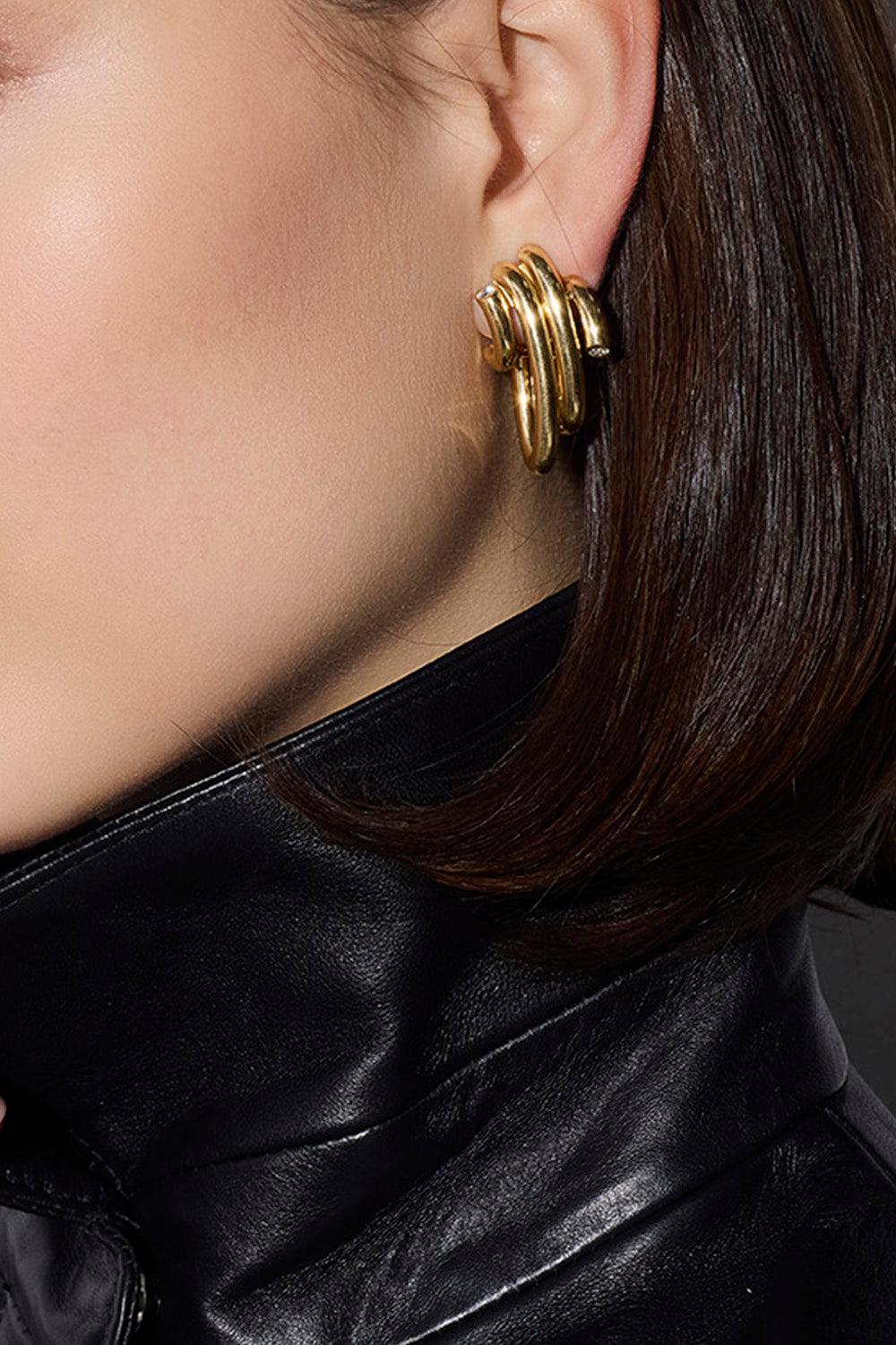 Diamond End Thoby Spiral Earrings-YELLOW GOLD-JEWELRYFINE JEWELEARRING-WALTERS FAITH