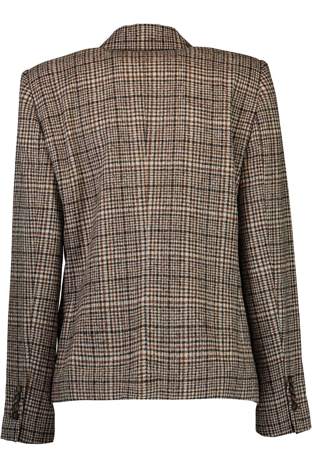 Check Print Suit Jacket-BROWN-38-CLOTHINGJACKETCASUAL-BRUNELLO CUCINELLI