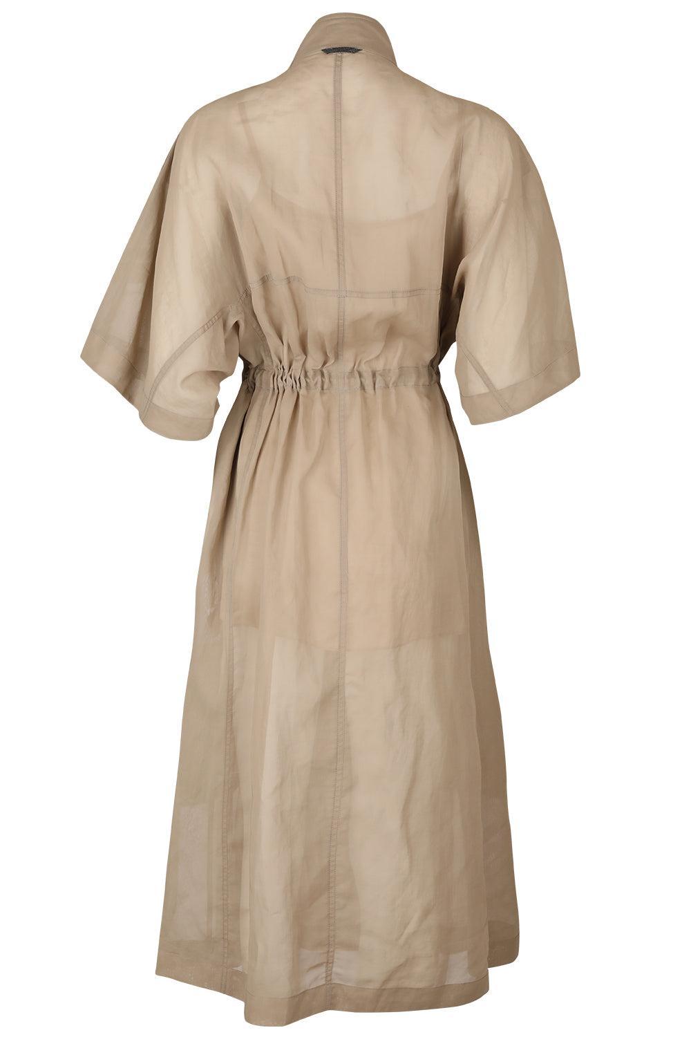 Utility Shirt Dress-CREAM-XS-CLOTHINGDRESSCASUAL-BRUNELLO CUCINELLI