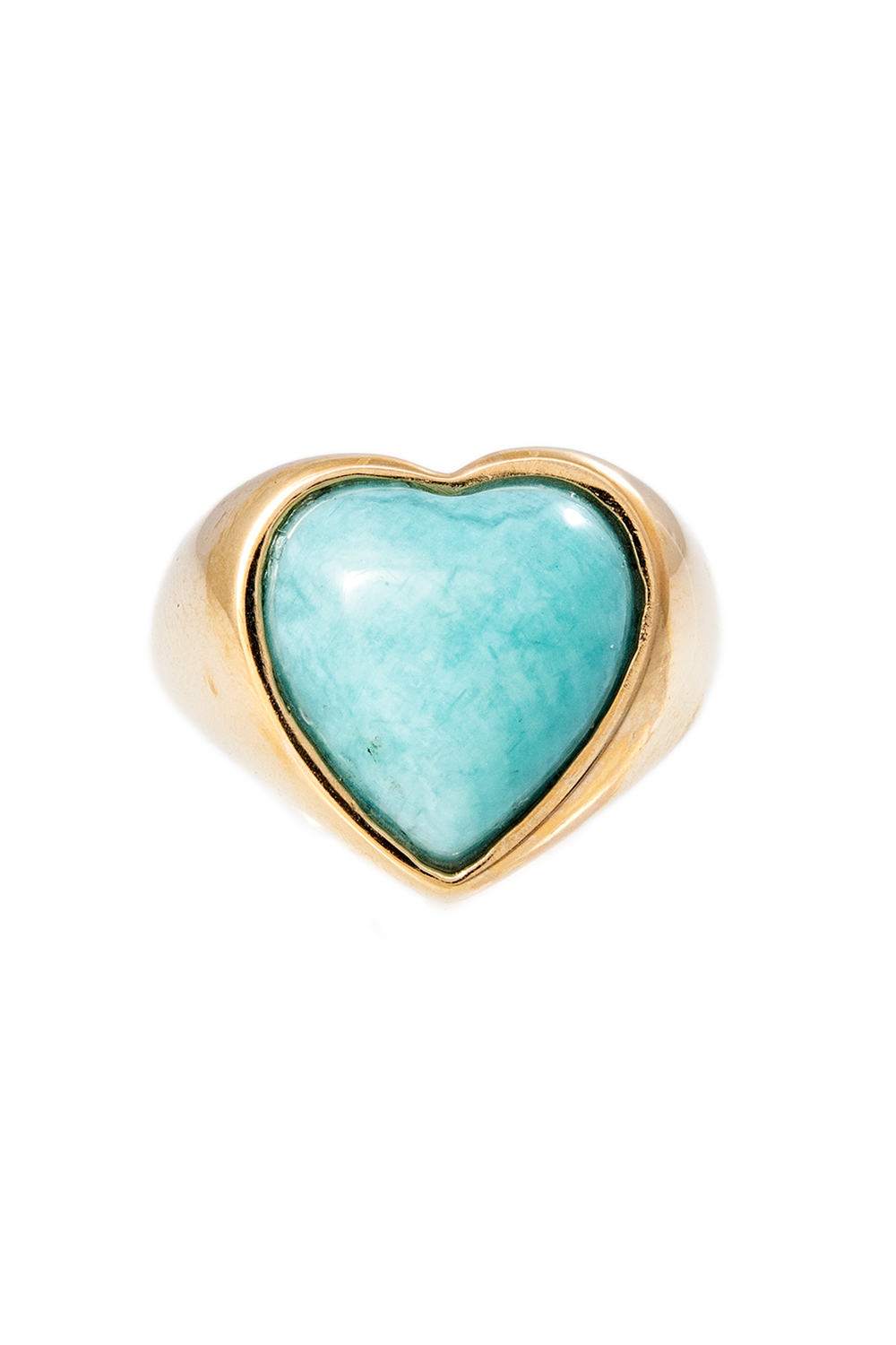 Amazonite Heart Signet Ring-YELLOW GOLD-3.75-JEWELRYFINE JEWELRING-JACQUIE AICHE