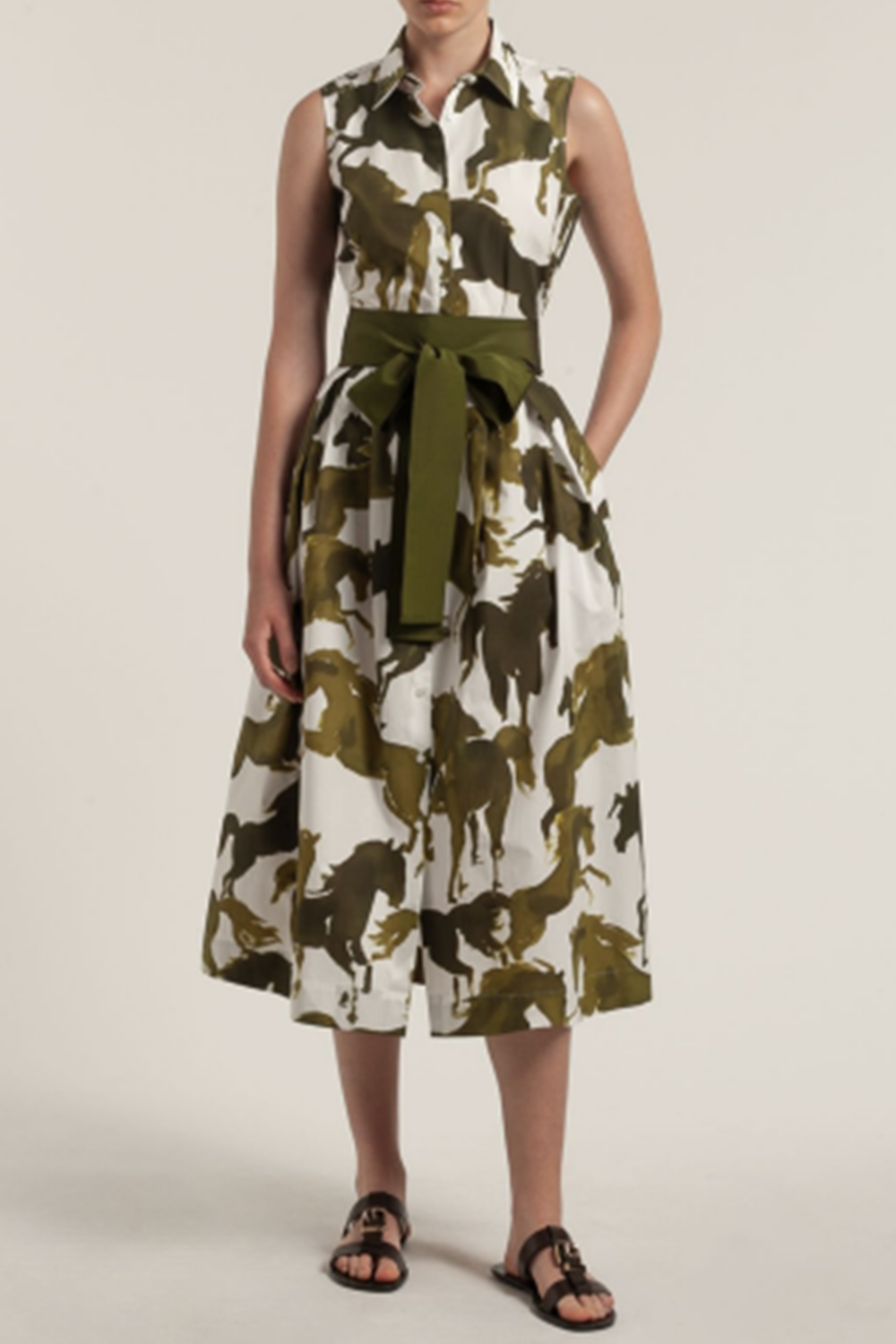 Zalla Dress-GRN/WHT-38-CLOTHINGDRESSCASUAL-SARA ROKA