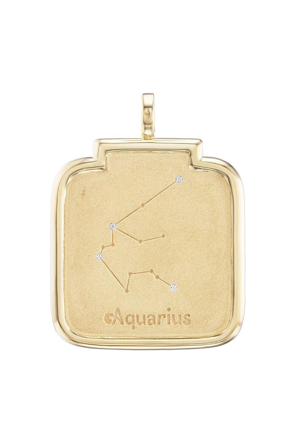Diamond Aquarius Pendant-YELLOW GOLD-JEWELRYFINE JEWELPENDANT-SORELLINA