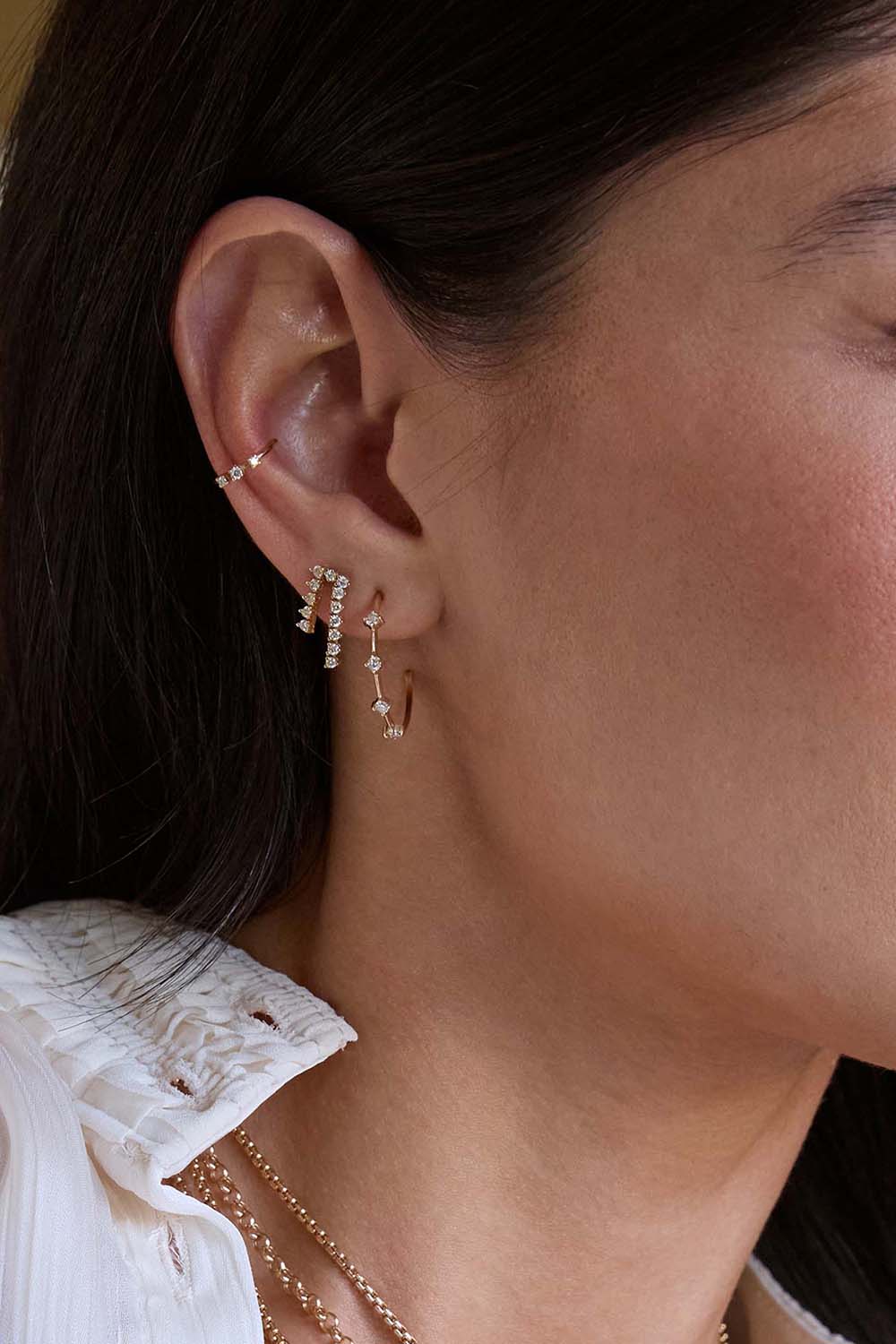 Diamond Hoop Earrings
