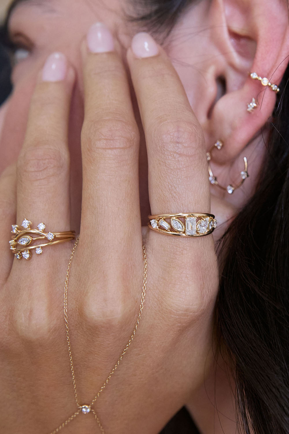 Diamond Paris Open Band Ring