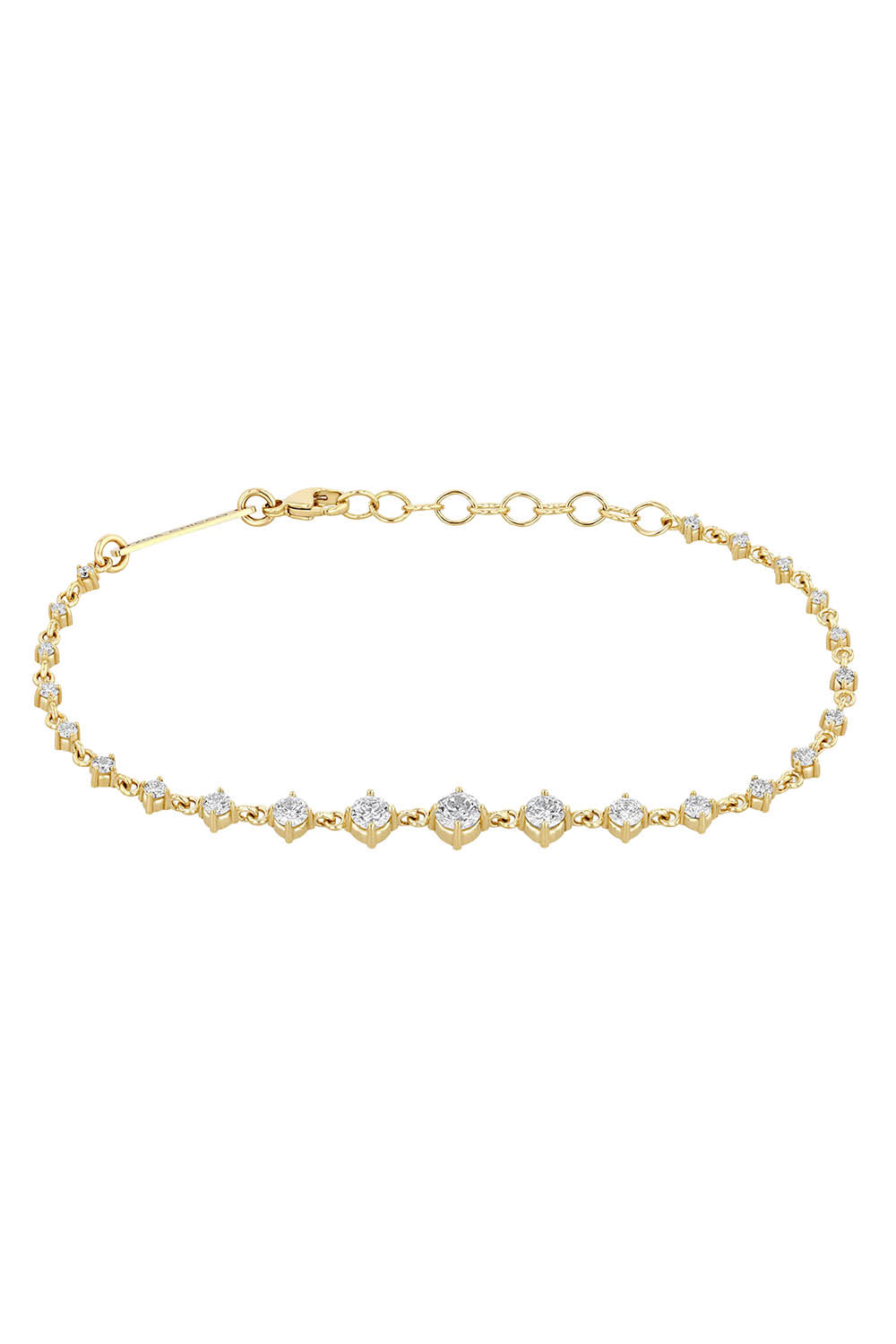 Diamond Linked Graduated Tennis Bracelet
