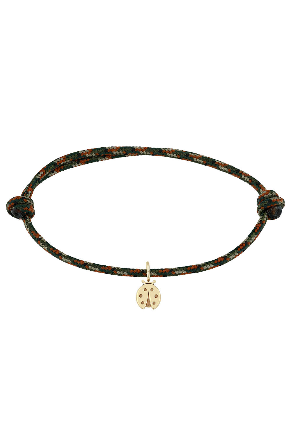 Ladybug Camo Cord Charm Bracelet