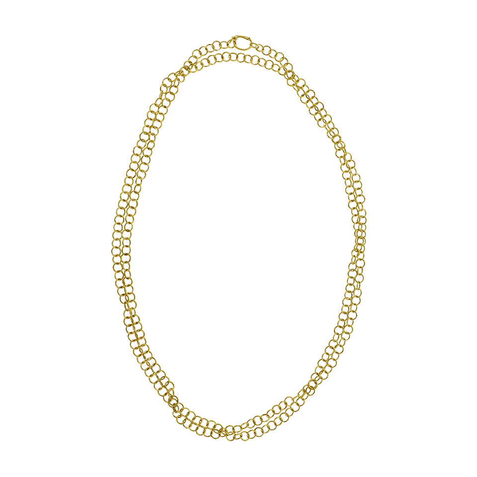 A2 BY ARUNASHI-Fine Circles Chain Necklace-YELLOW GOLD