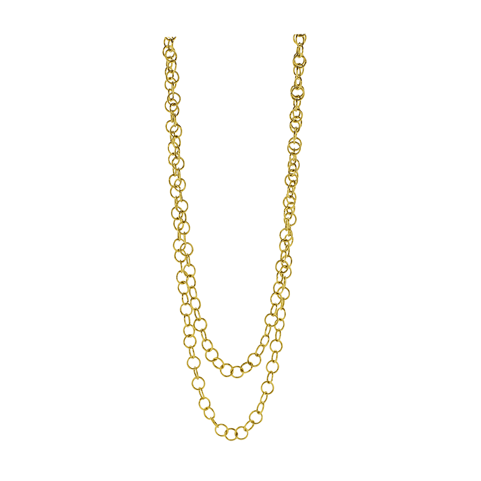 A2 BY ARUNASHI-Fine Circles Chain Necklace-YELLOW GOLD