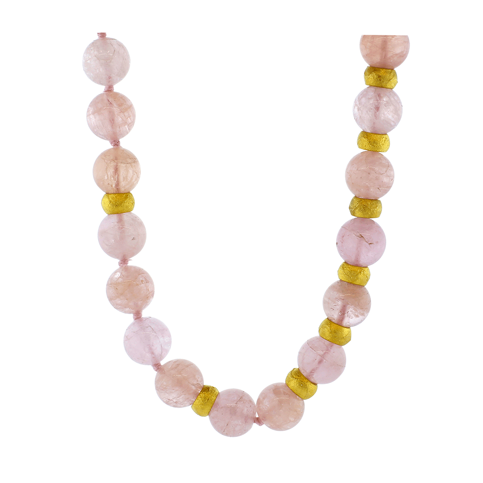 A2 BY ARUNASHI-Morganite Bead Necklace-YELLOW GOLD
