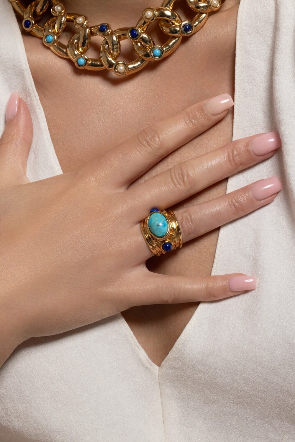 Amazonite Malachite Simone Ring-GRN/BLU-6-JEWELRYBOUTIQUERING-GAS BIJOUX