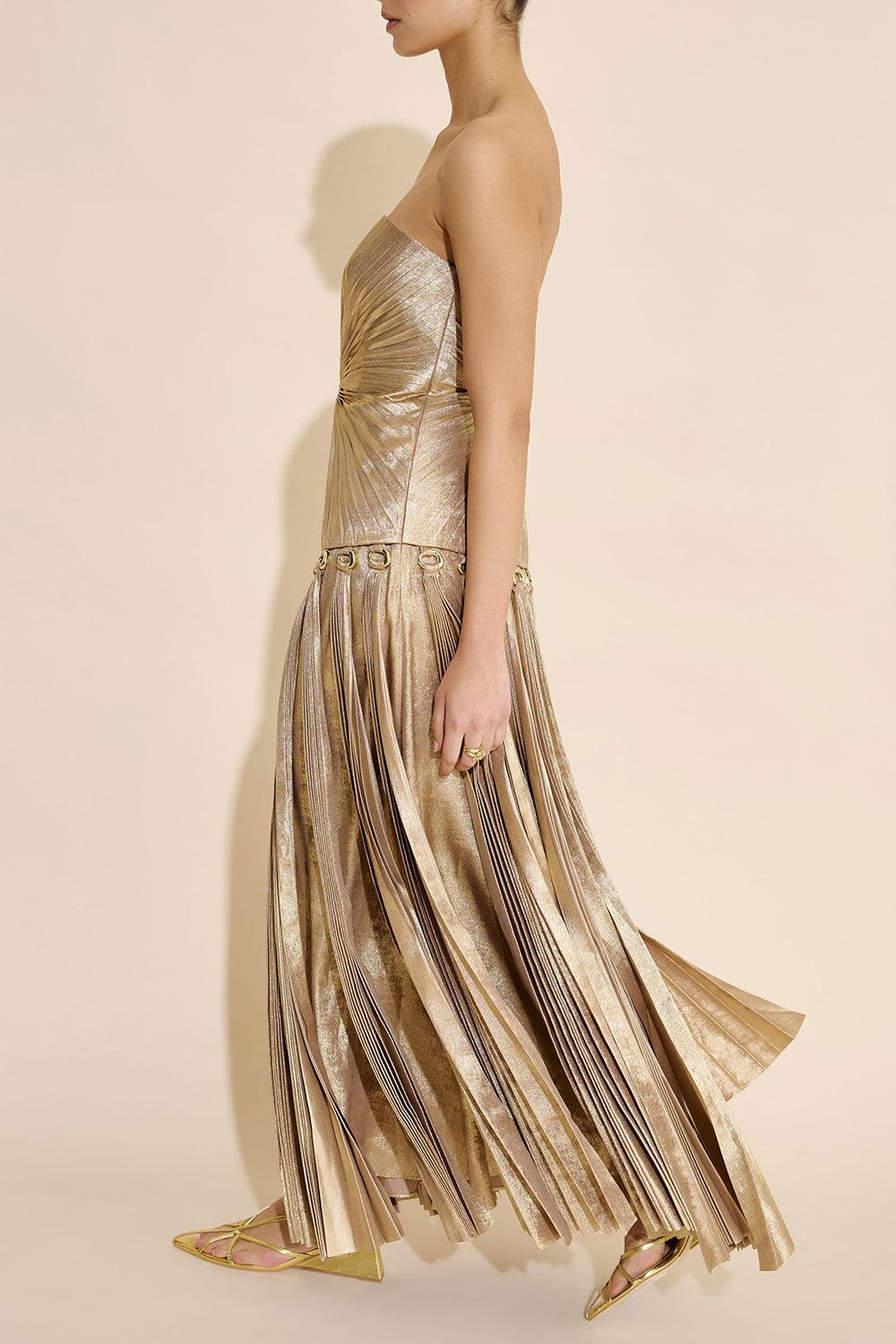 Fintry Maxi Dress-GOLD-2-CLOTHINGDRESSCOCKTAIL-ACLER