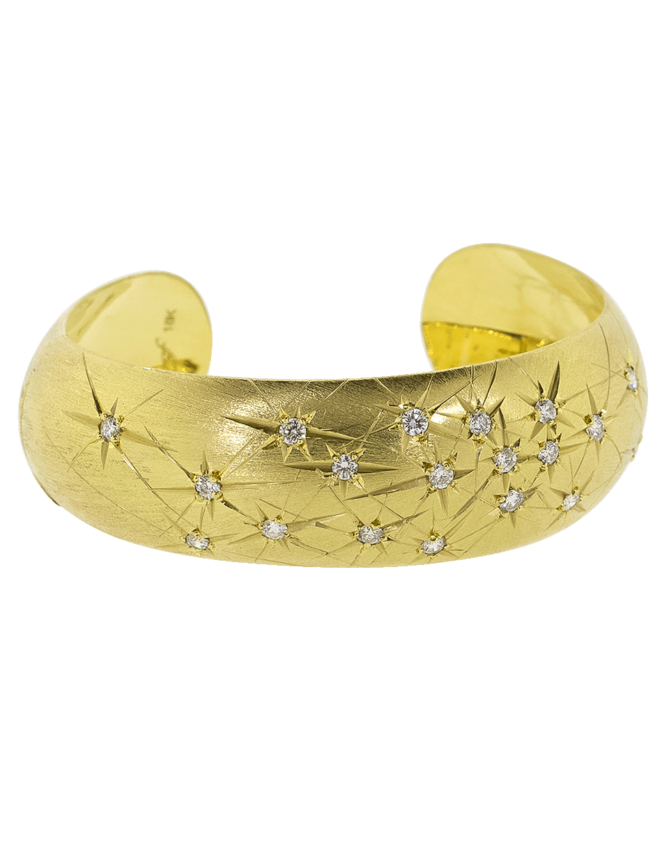 ADAM FOSTER-Diamond Constellation Star Cuff-YELLOW GOLD