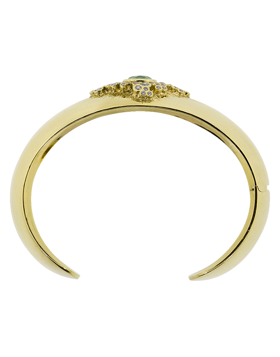 ADAM FOSTER-Paraiba Tourmaline And Diamond Cuff-YELLOW GOLD