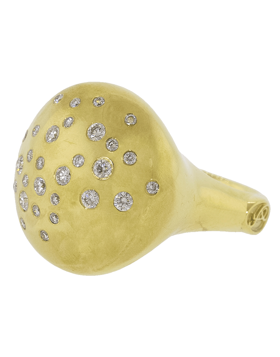 ADAM FOSTER-Diamond Constellation Dome Ring-YELLOW GOLD
