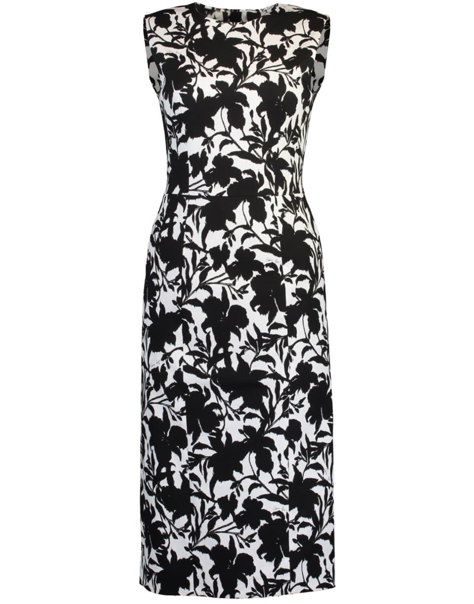 ADAM LIPPES-Floral Printed Sheath Dress-