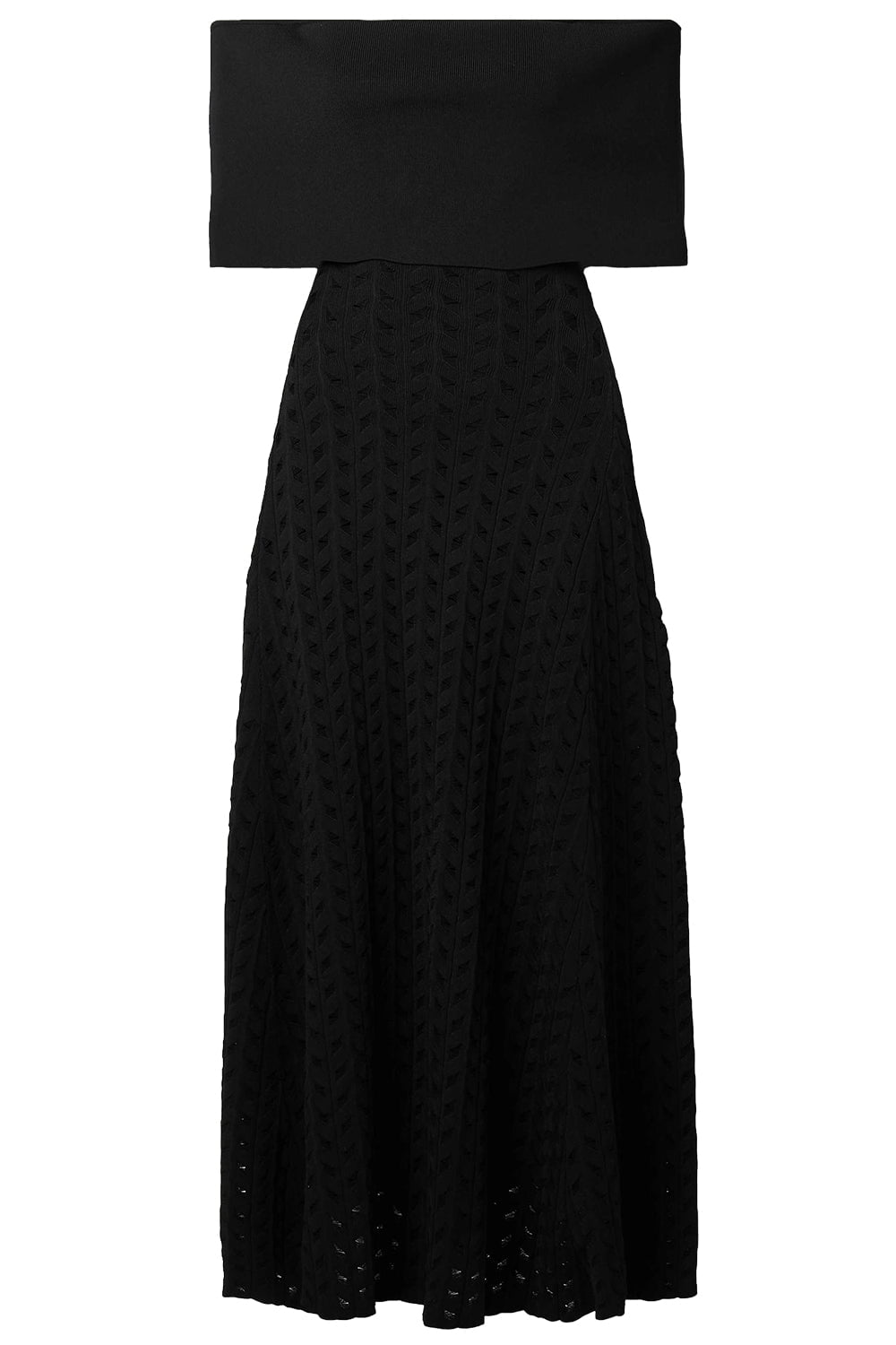 ADAM LIPPES-Bardot Dress-BLACK