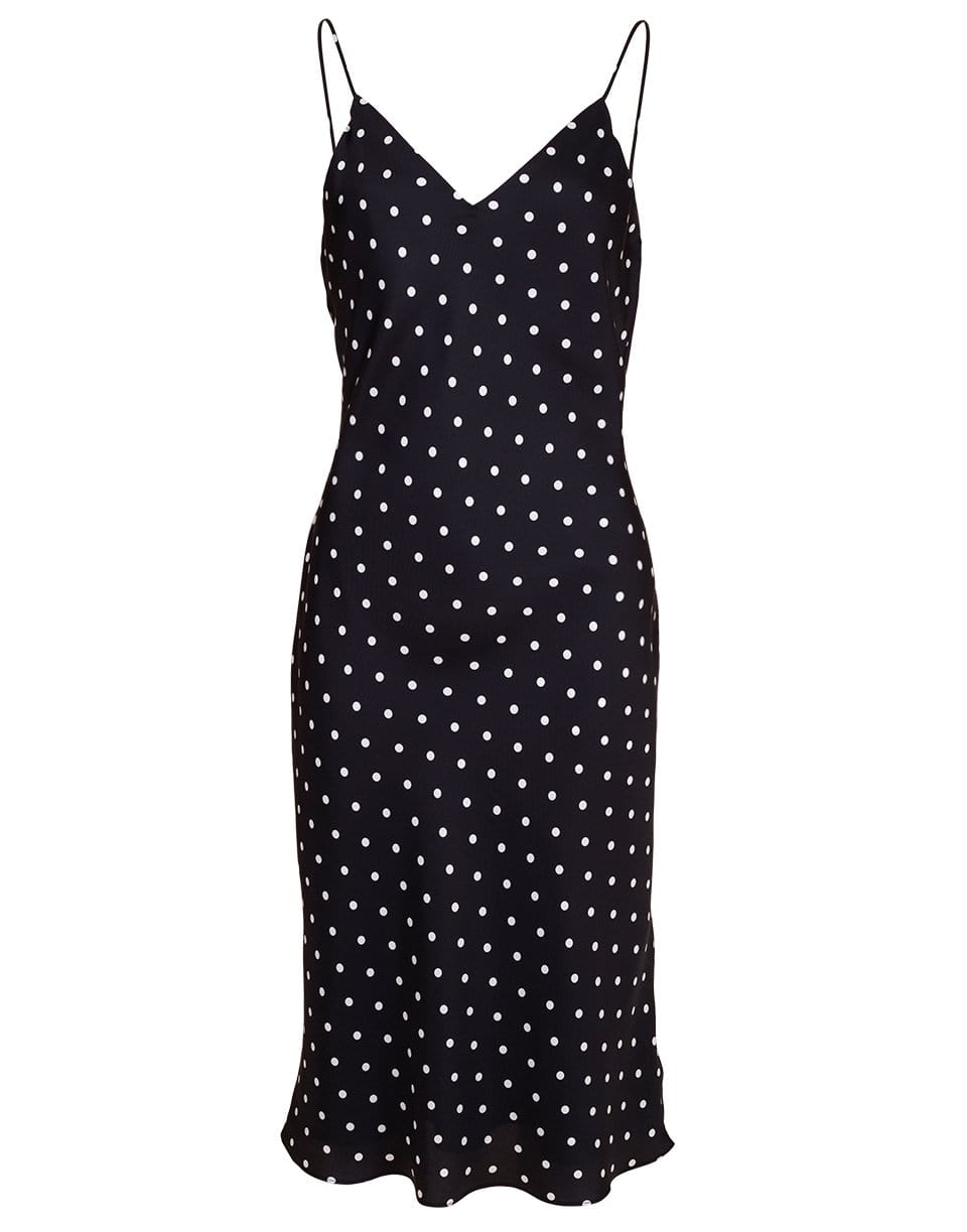 ADAM LIPPES-V-Neck Polka Dot Twill Cami Dress-