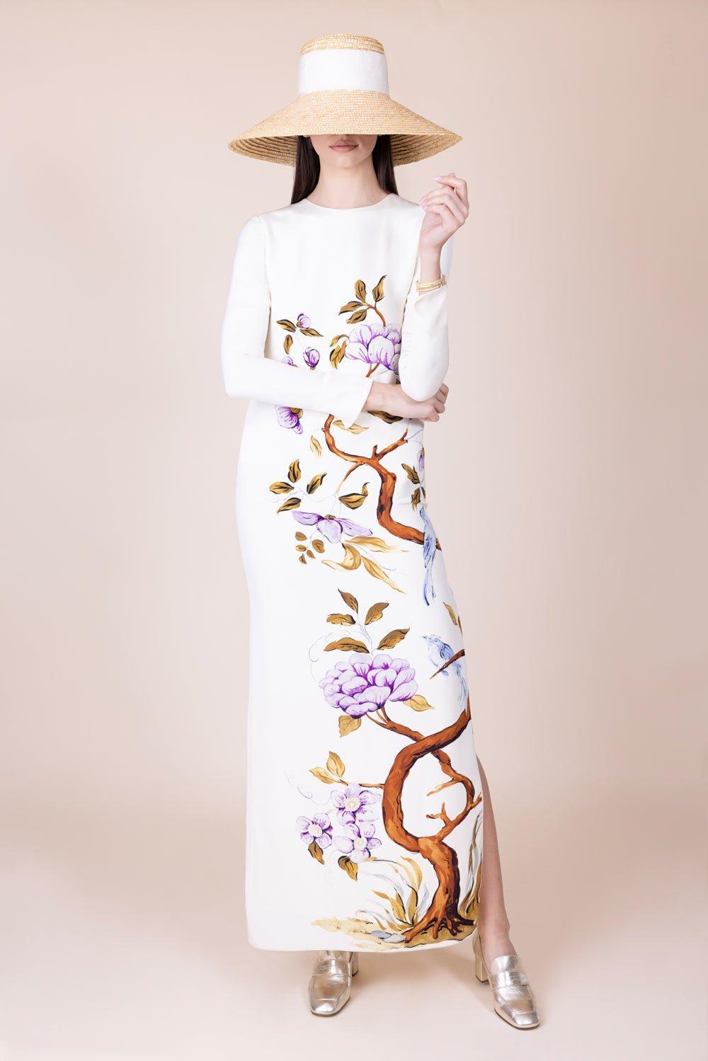 ADAM LIPPES-Printed Column Maxi Dress-