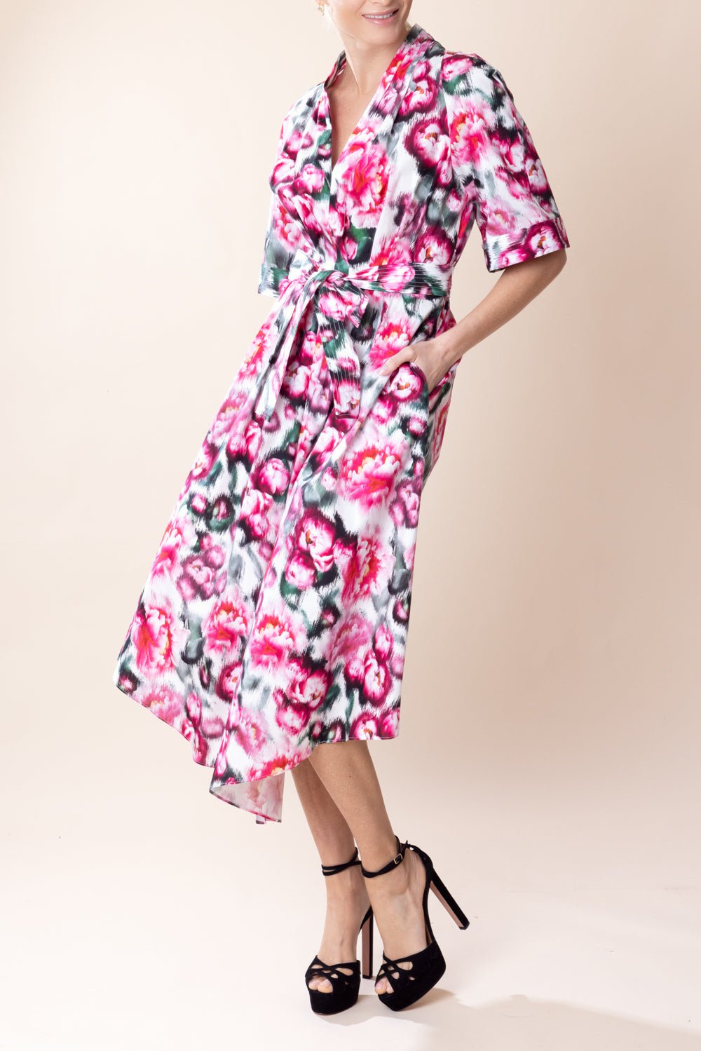 ADAM LIPPES-Printed Asym Dress-
