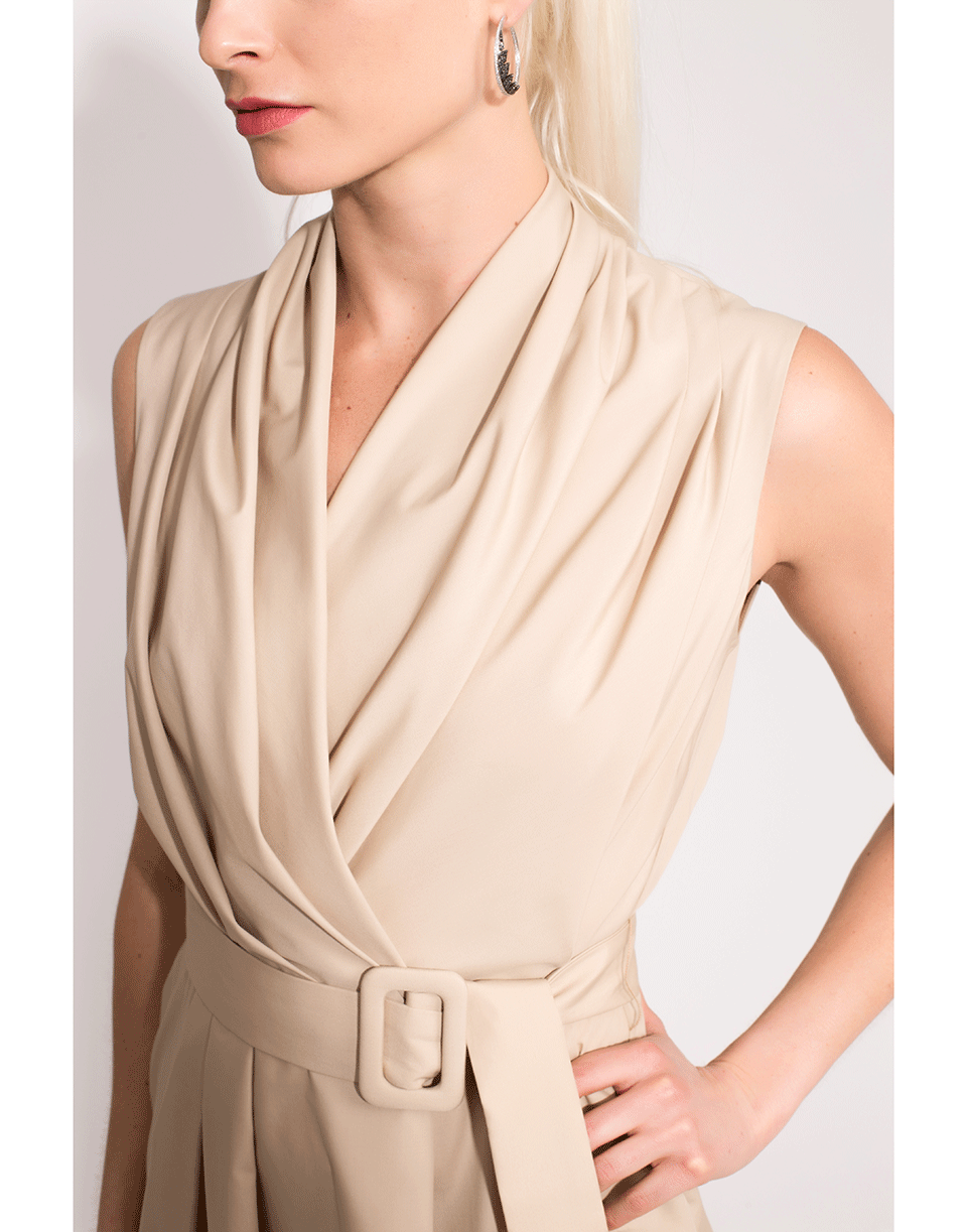 ADAM LIPPES-Cotton Poplin Belted Dress-