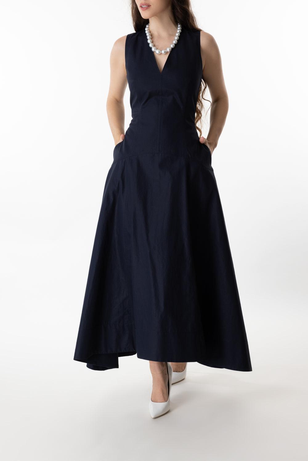 Harlow Dress-NAVY-2-CLOTHINGDRESSCASUAL-ADAM LIPPES