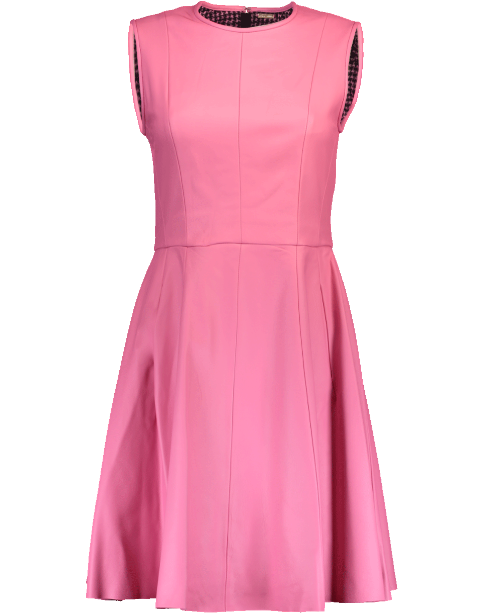 ADAM LIPPES-Sculpted Leather Mini Dress-