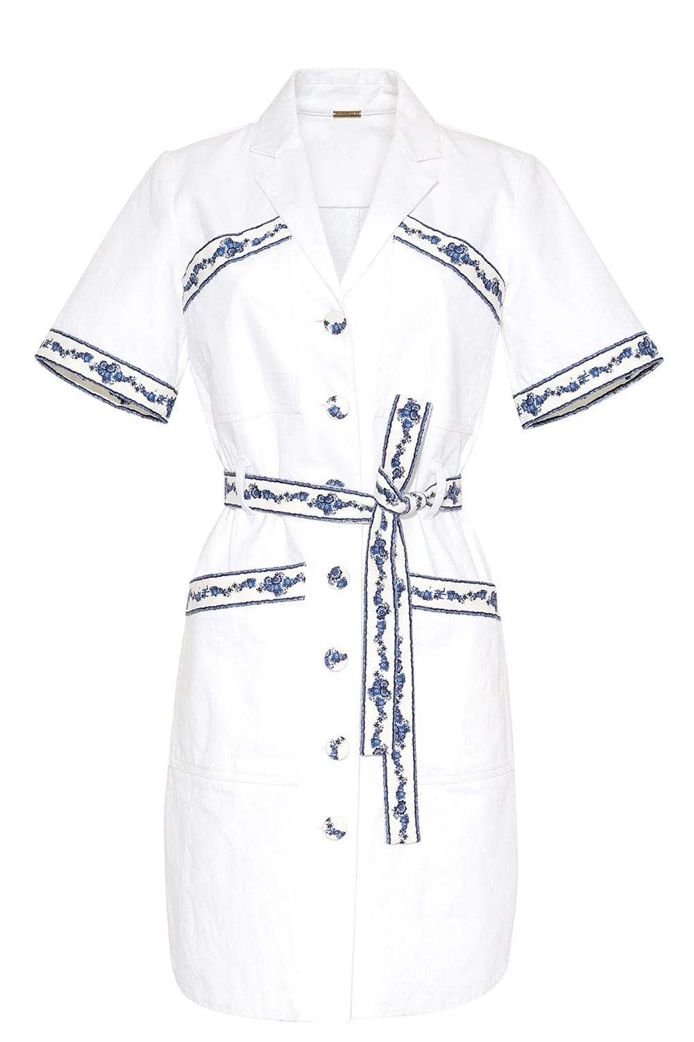 ADAM LIPPES-Short Sleeve Patch Pocket Dress-