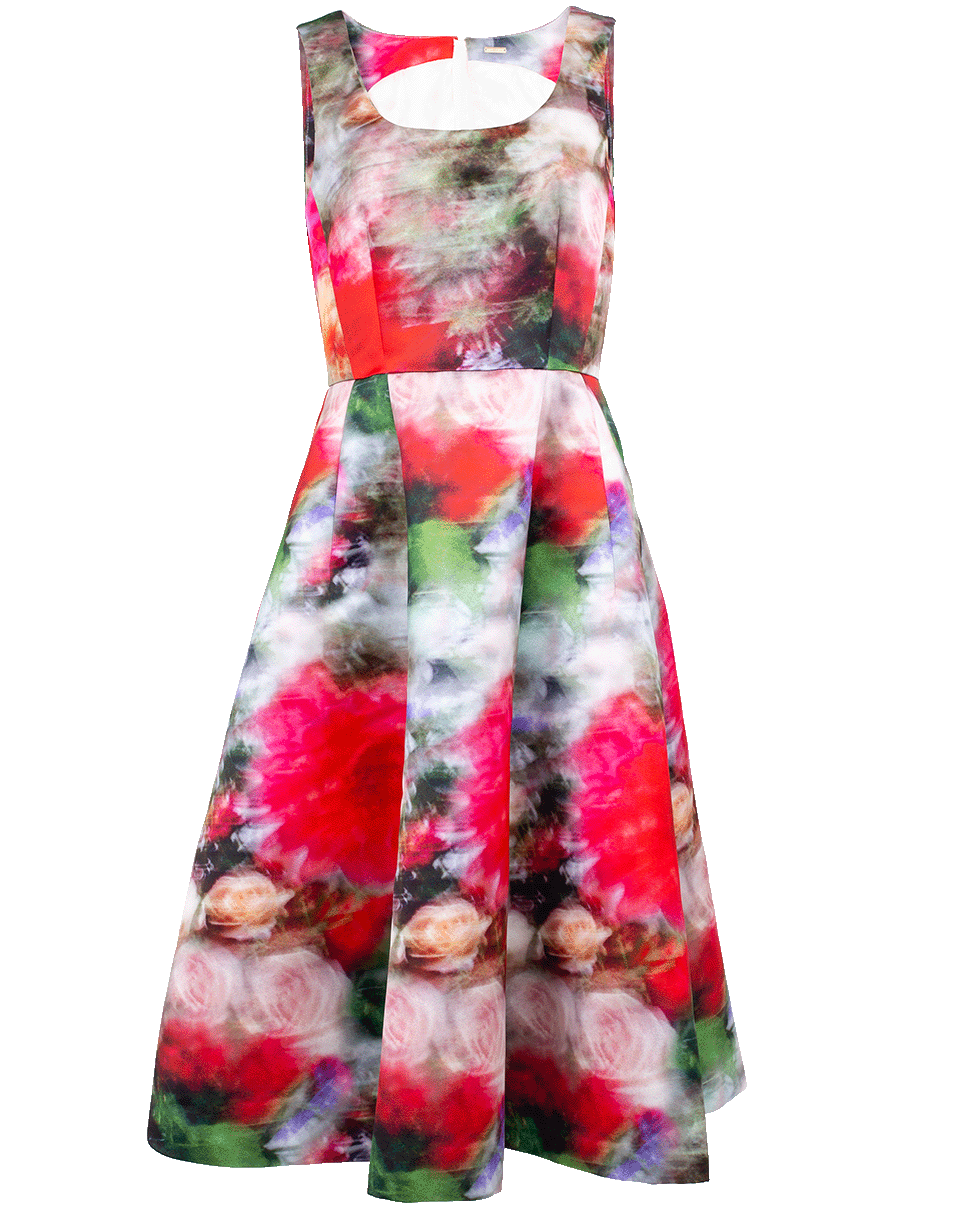 ADAM LIPPES-Floral Print Fluted Dress-