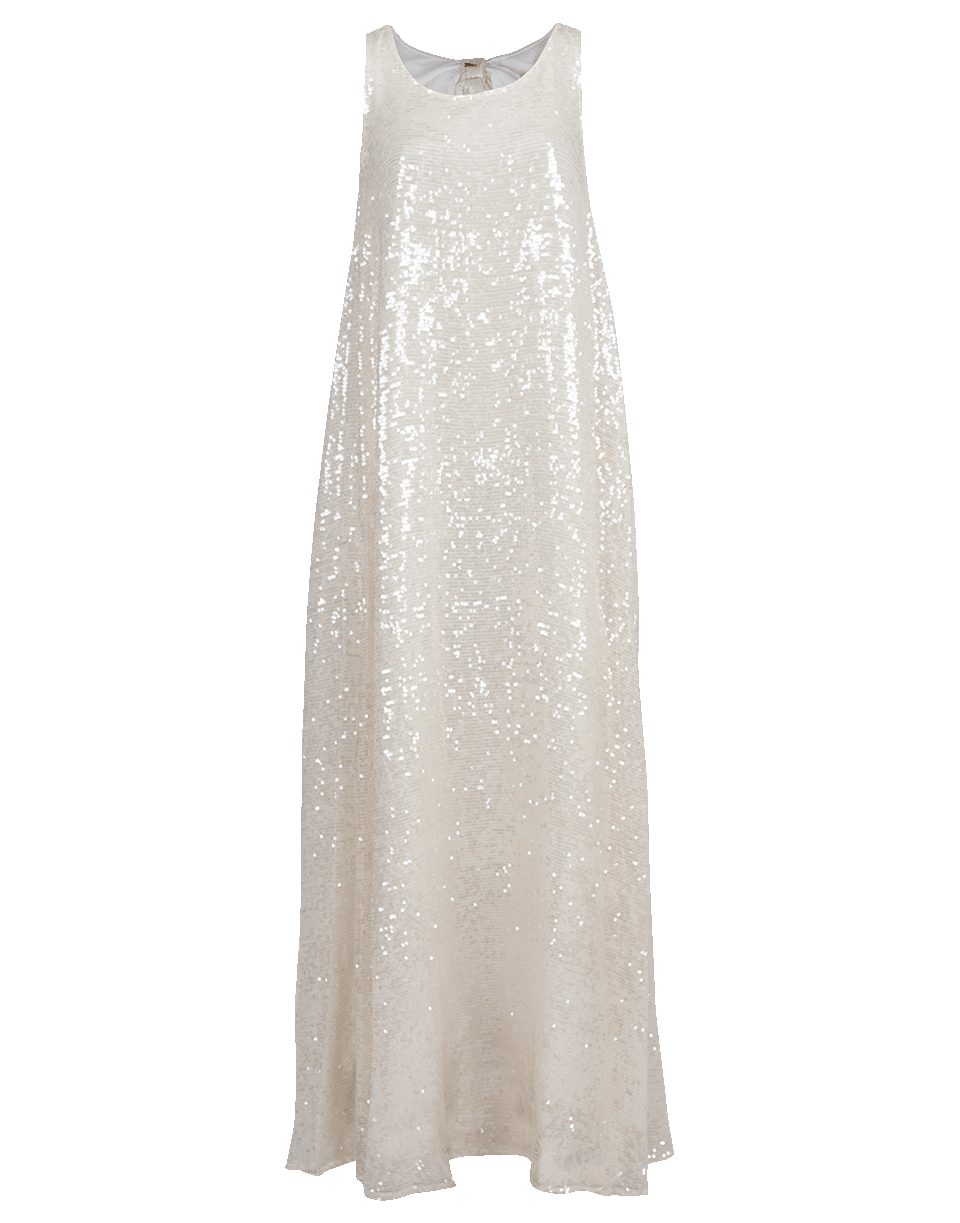 ADAM LIPPES-Sequined Embroidered Knot Gown-IVORY