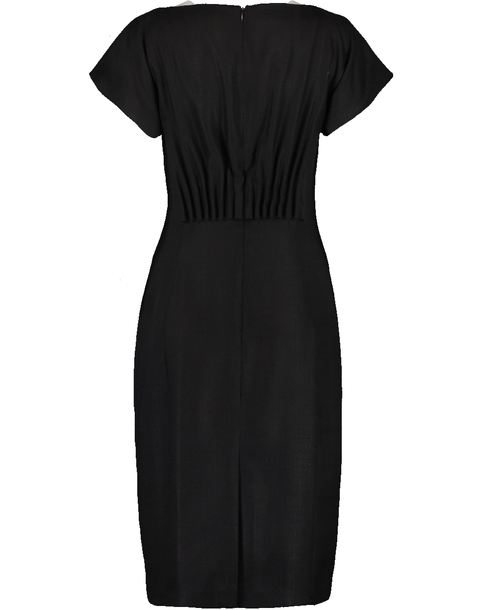 ADAM LIPPES-Stretch Boatneck Midi Dress-